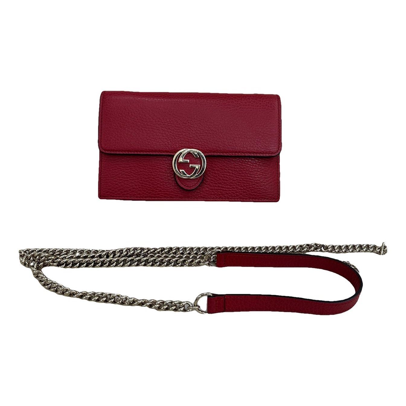 Interlocking leather handbag