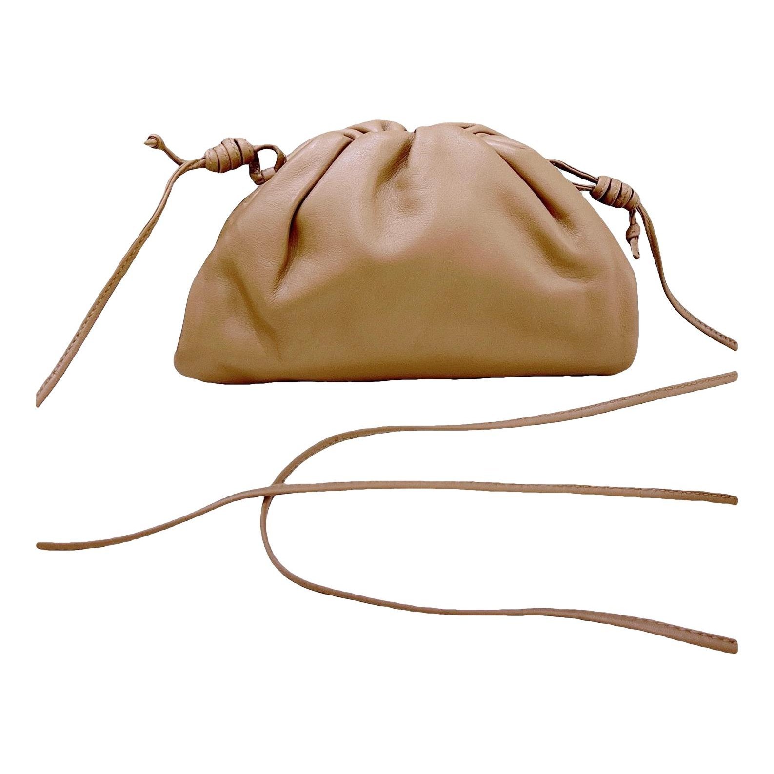 Pouch leather handbag