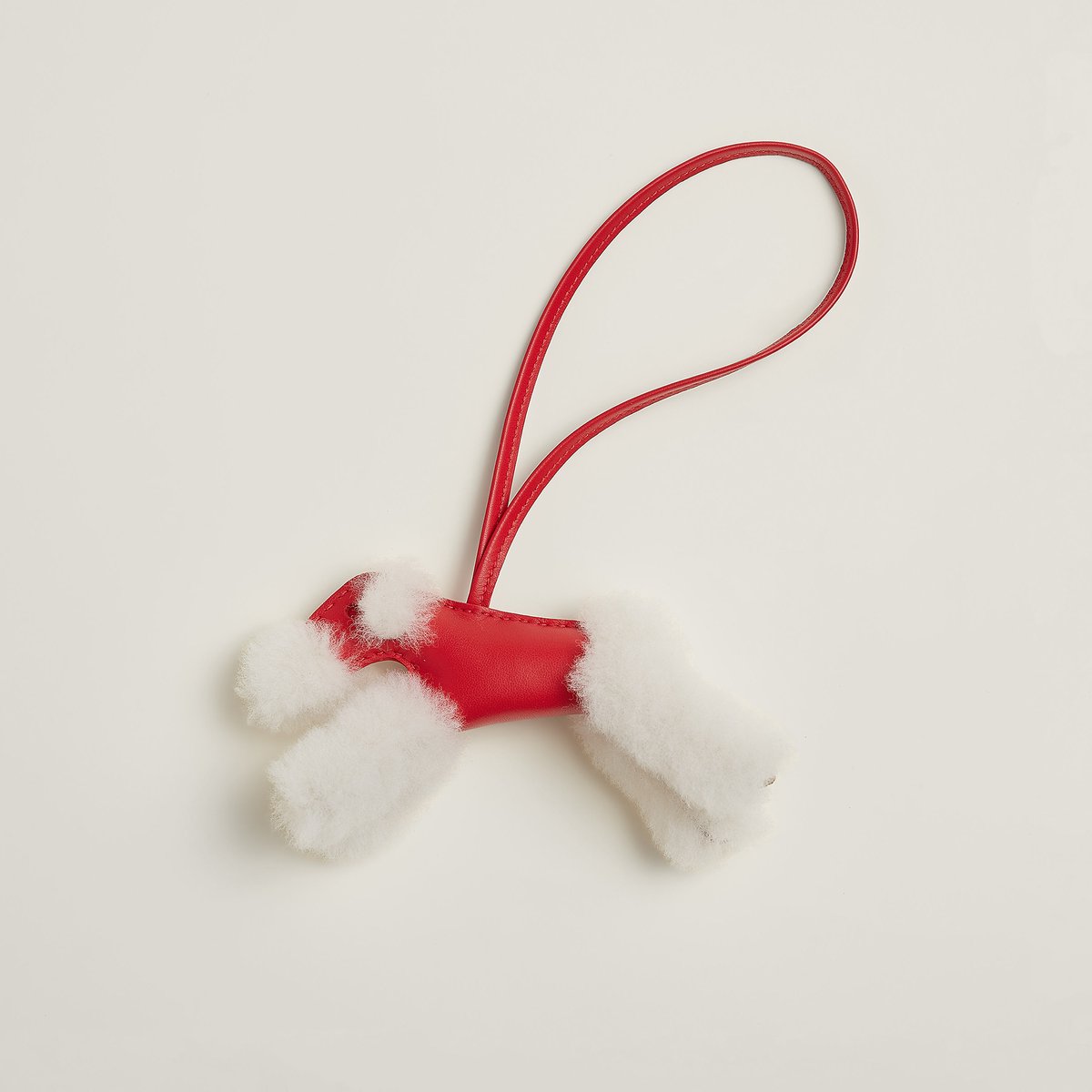 Hermès Budy in Écru, Rouge Radieux