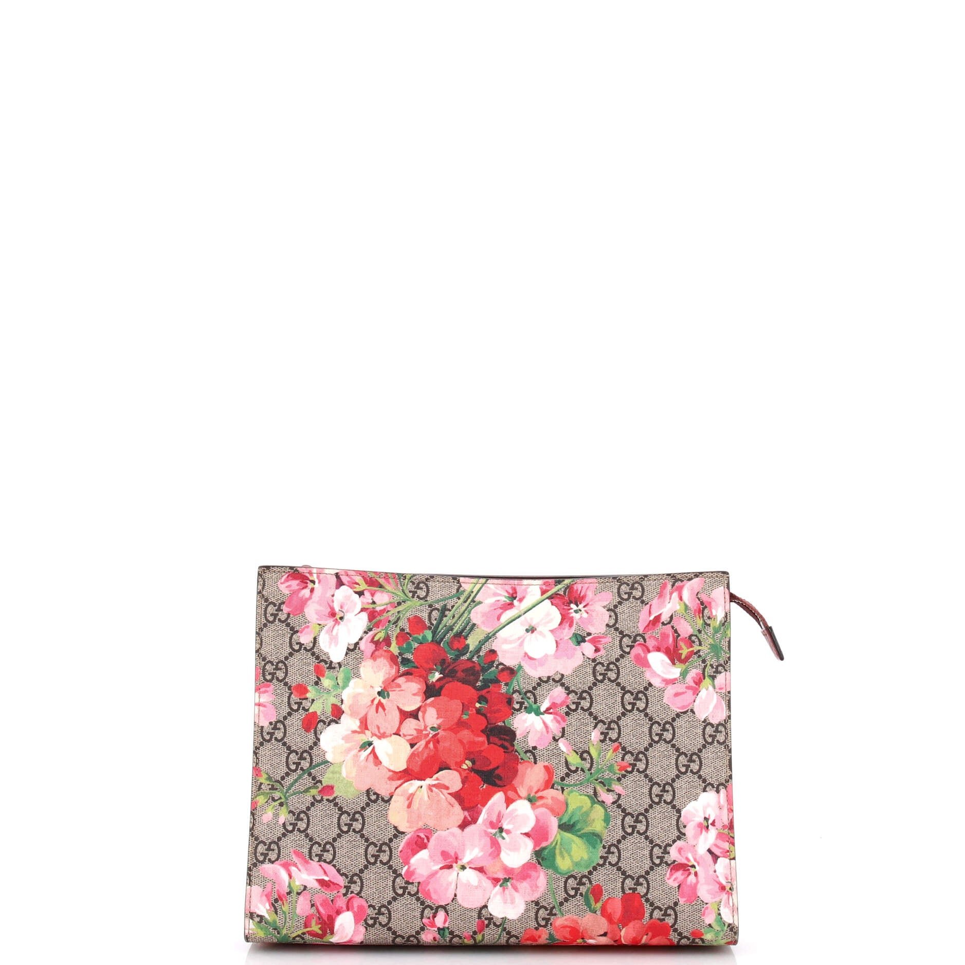 Toiletry Pouch Blooms Print GG Coated Canvas Large