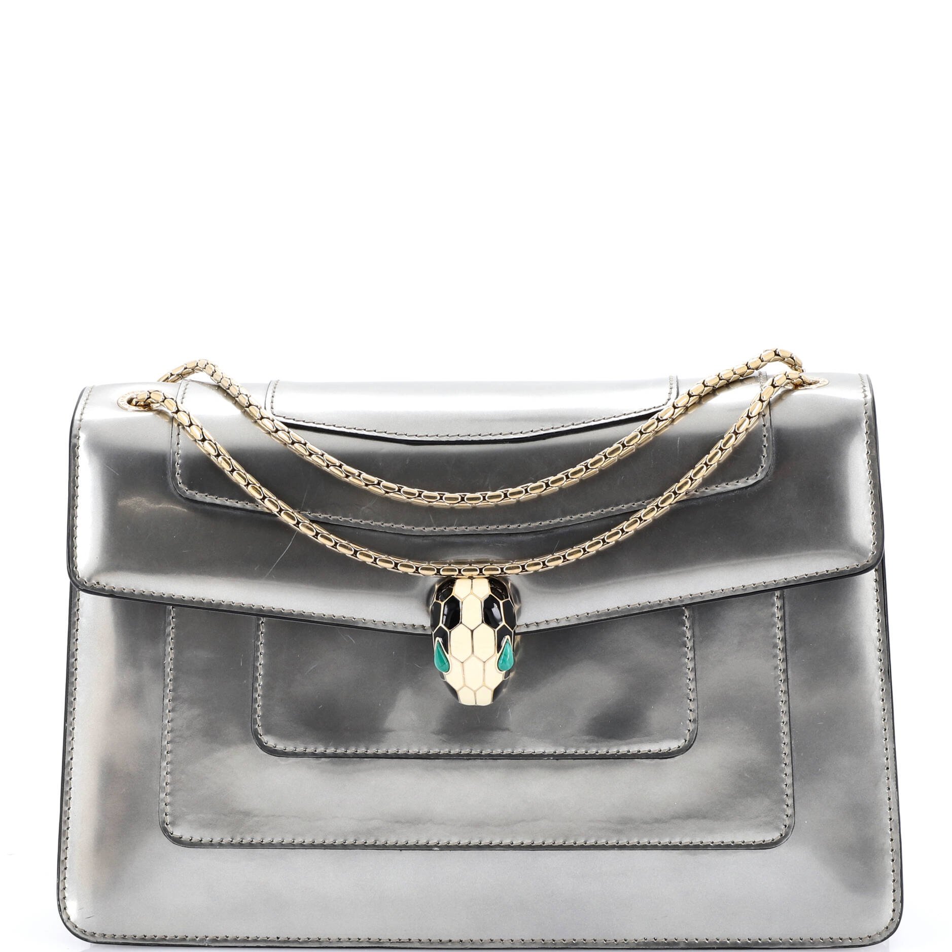 Bvlgari Serpenti Forever Shoulder Bag Patent Medium