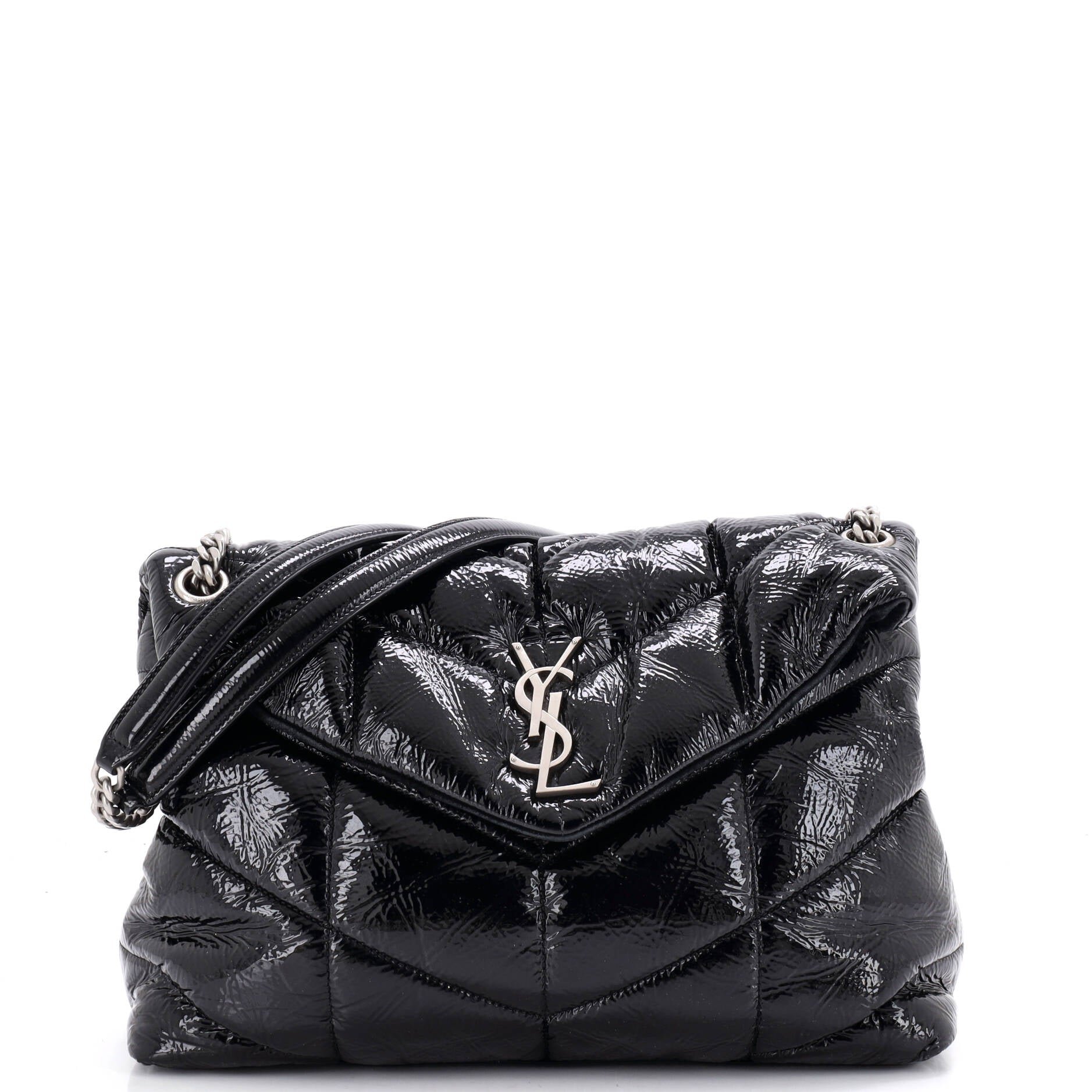 Loulou Puffer Shoulder Bag Quilted Patent Medium