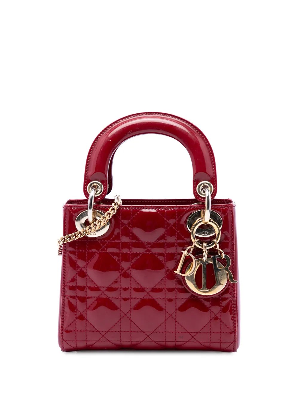 2013 Mini Patent Cannage Lady Dior satchel