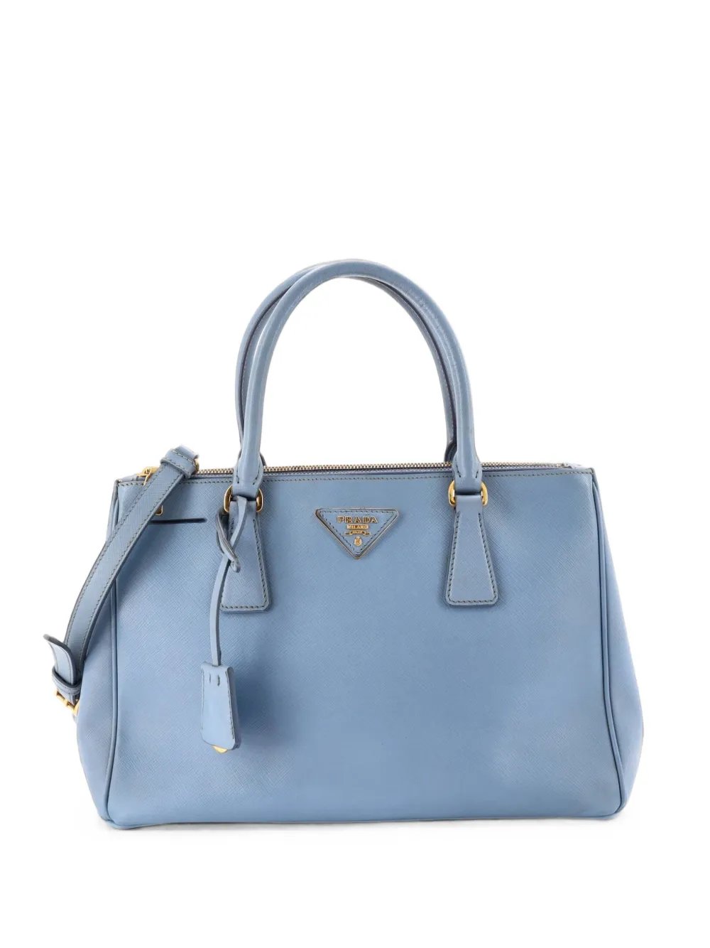 Double Zip Lux Saffiano Leather Small tote bag