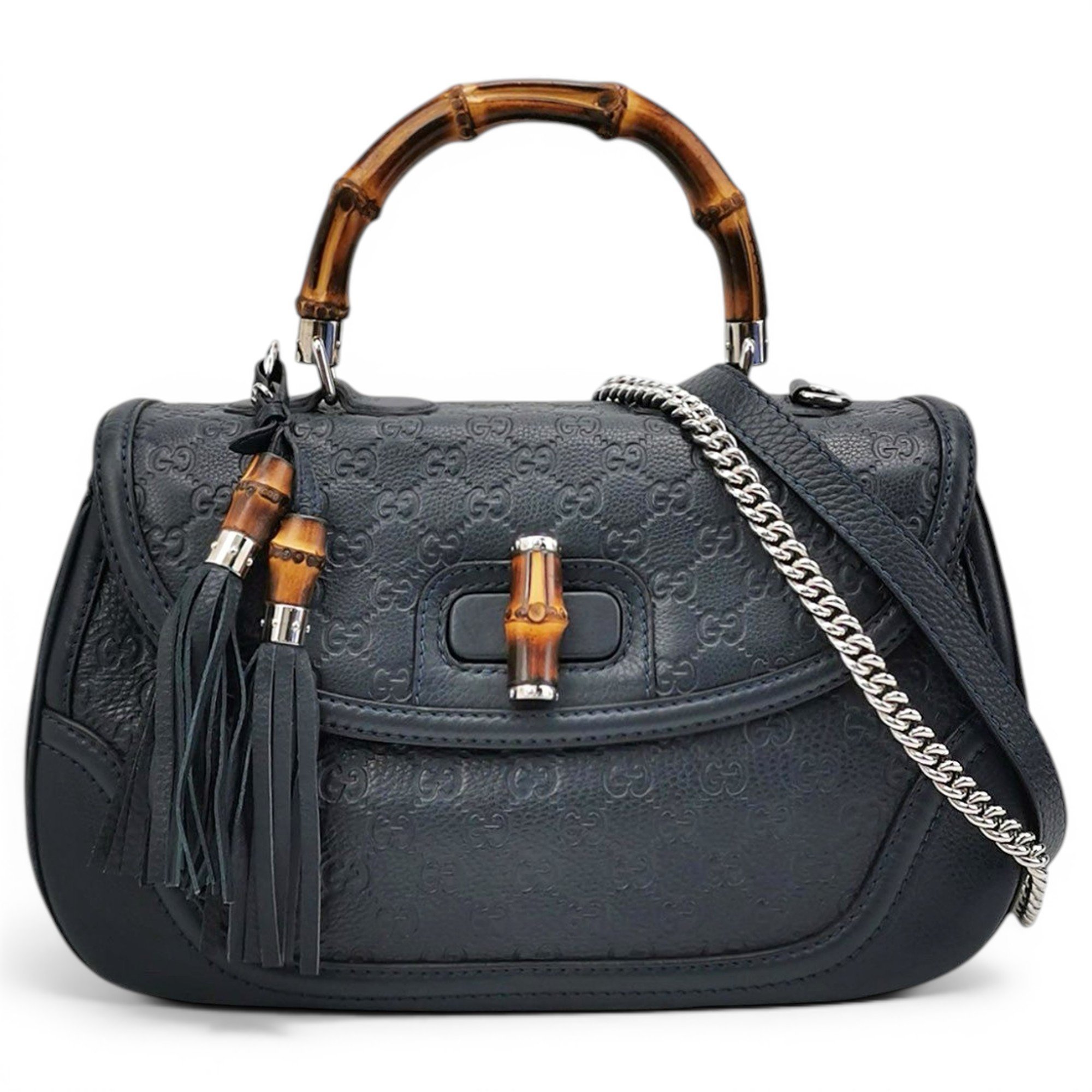 Bamboo leather handbag