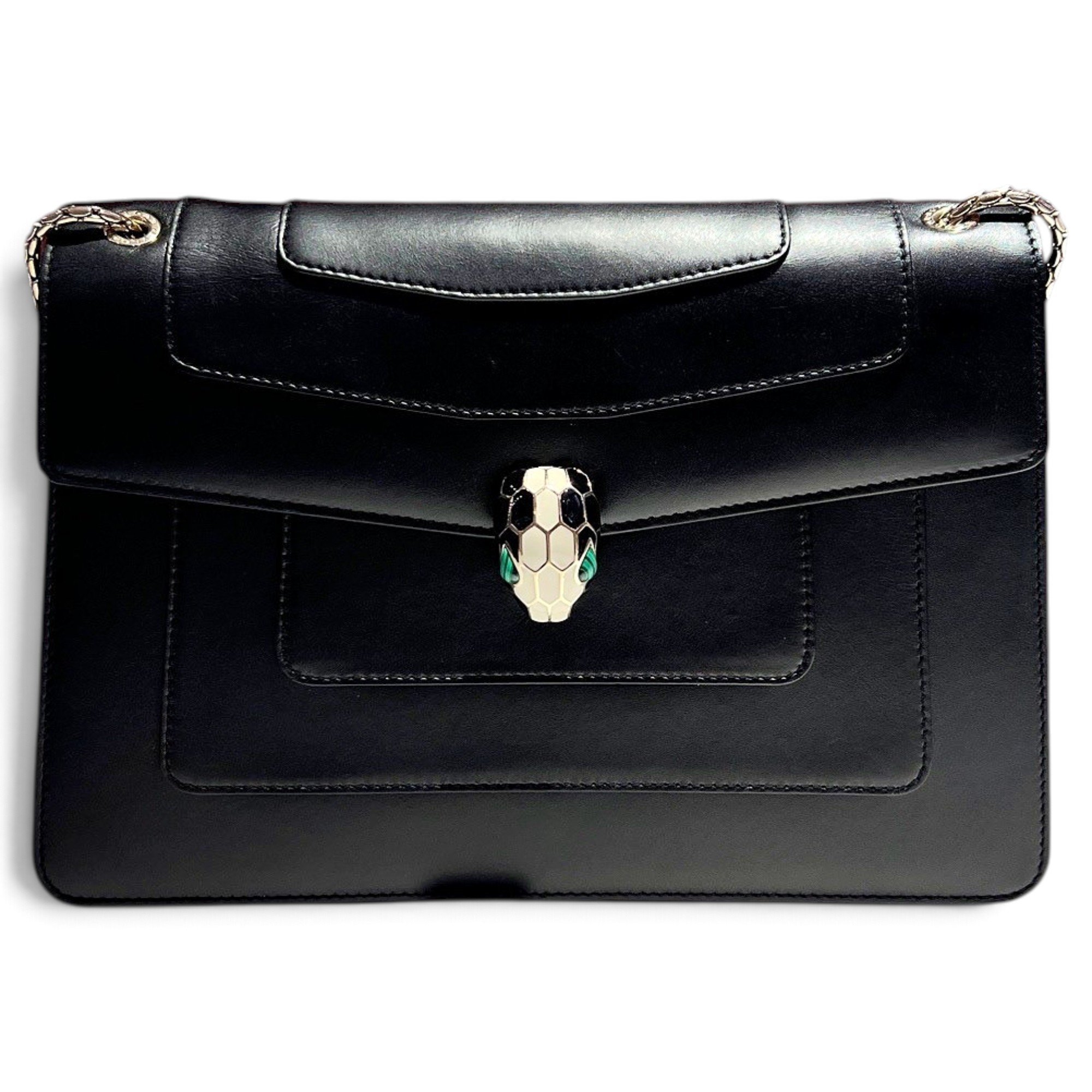 Serpenti leather handbag