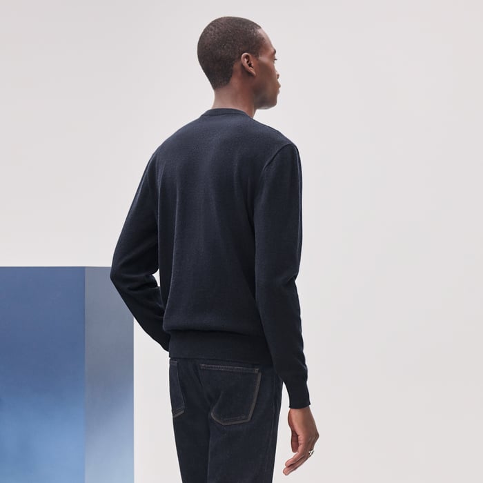 Marine Cashmere "Meli Medor Brode" Crewneck Sweater