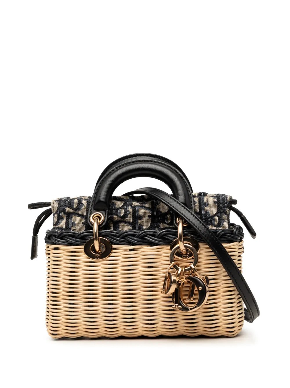 2023 Micro Wicker Oblique Lady D Joy satchel