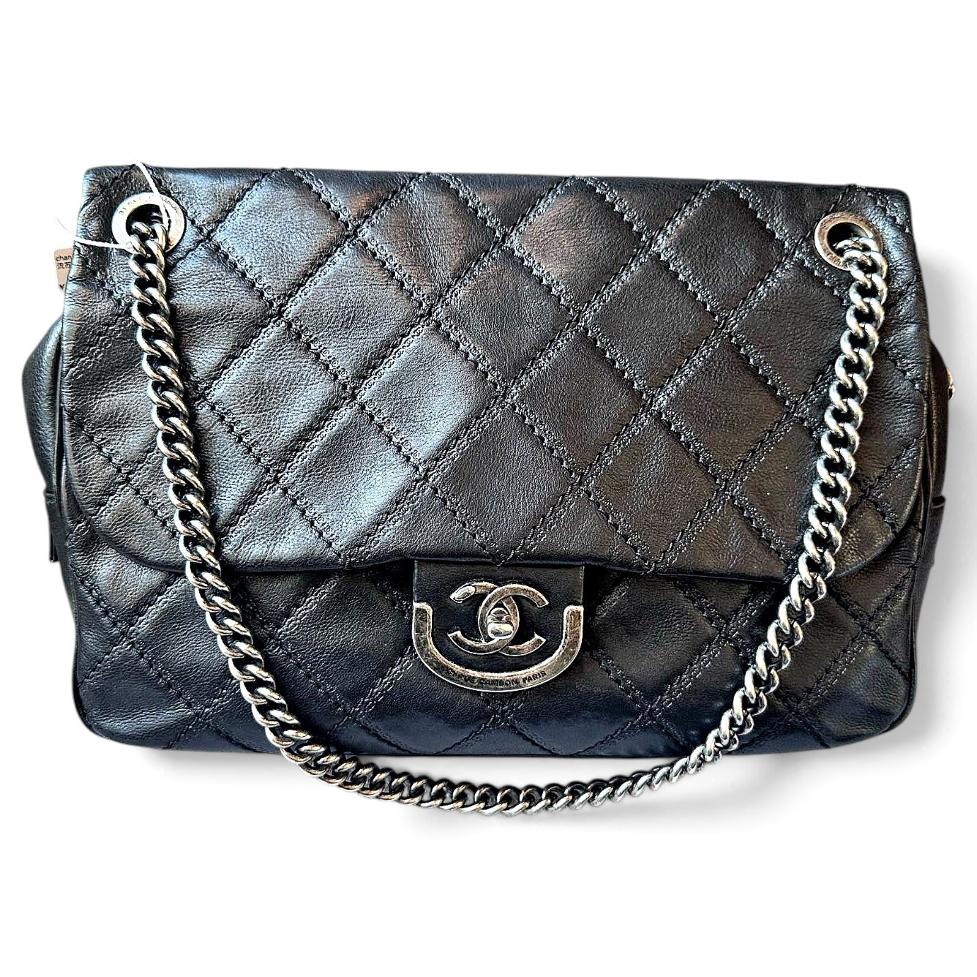 Trendy CC Flap leather handbag