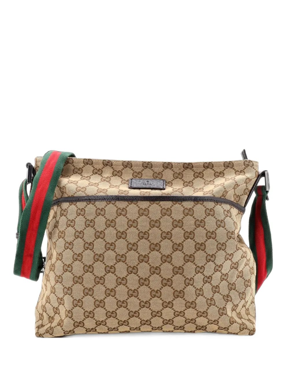 Front Pocket Web Messenger GG Canvas Medium crossbody bag