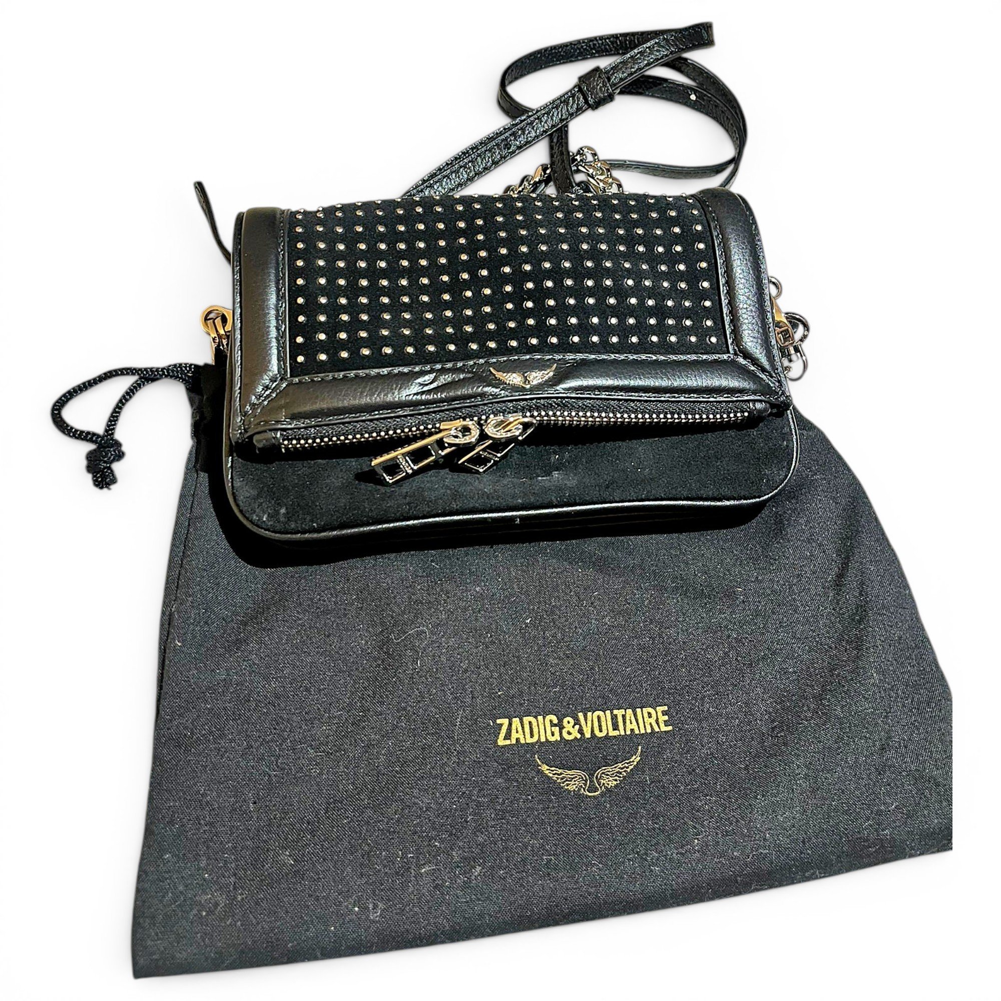 Rock leather crossbody bag