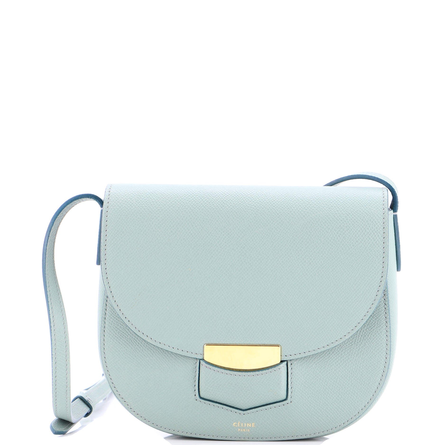 Celine Trotteur Crossbody Bag Grainy Leather Small