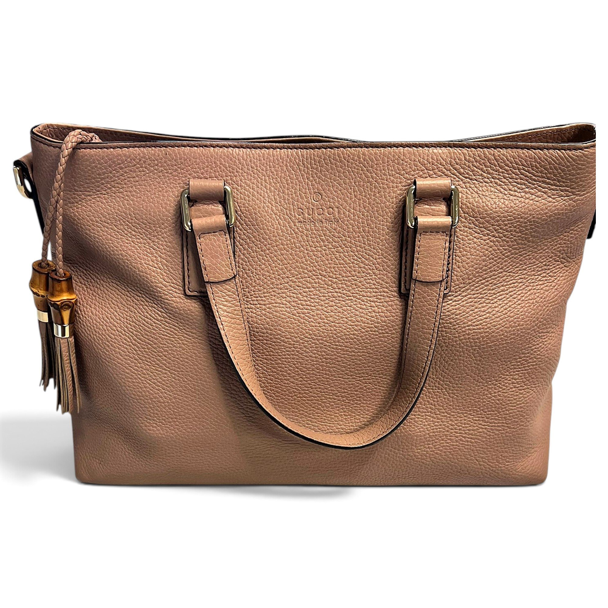 Bamboo leather handbag