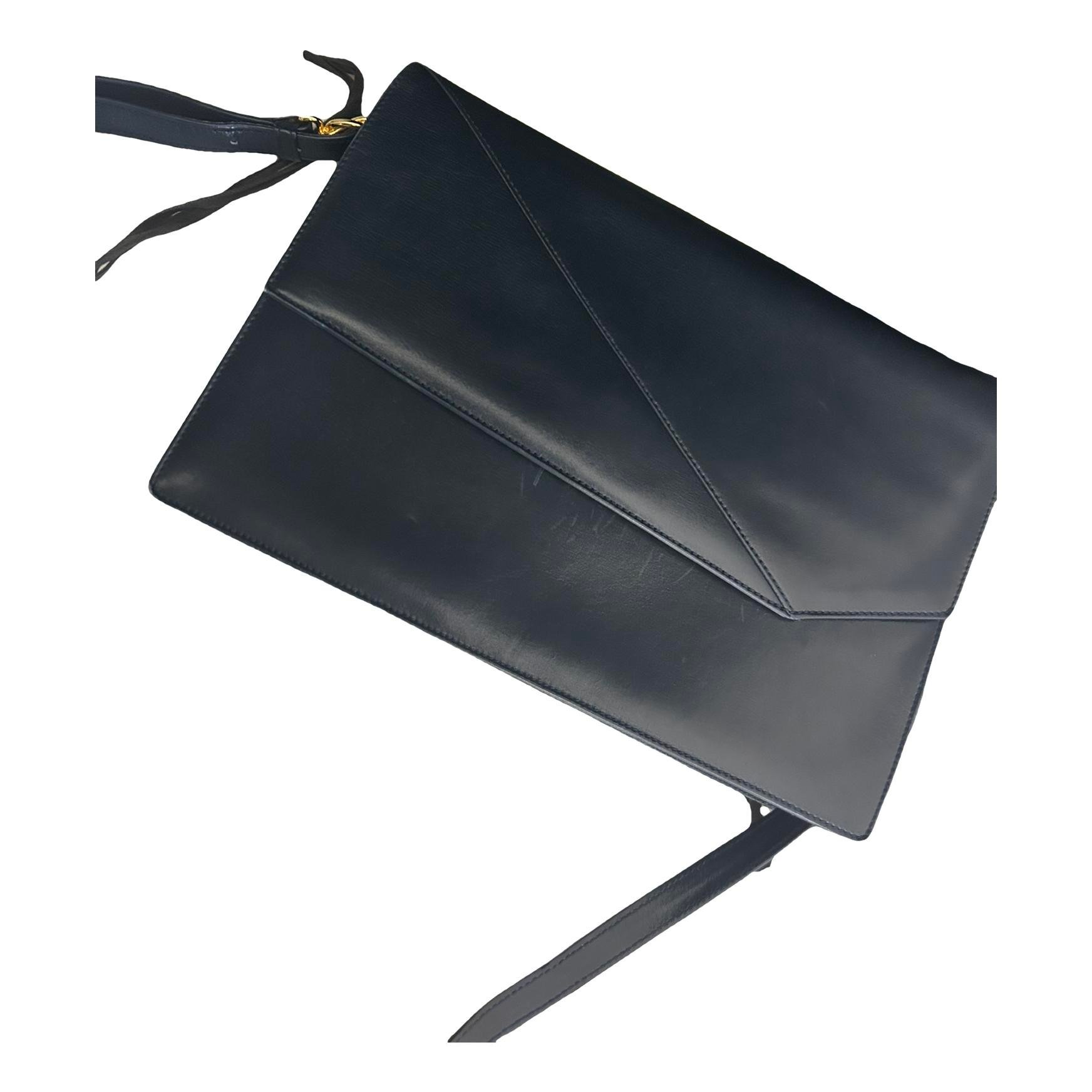 Leather clutch bag