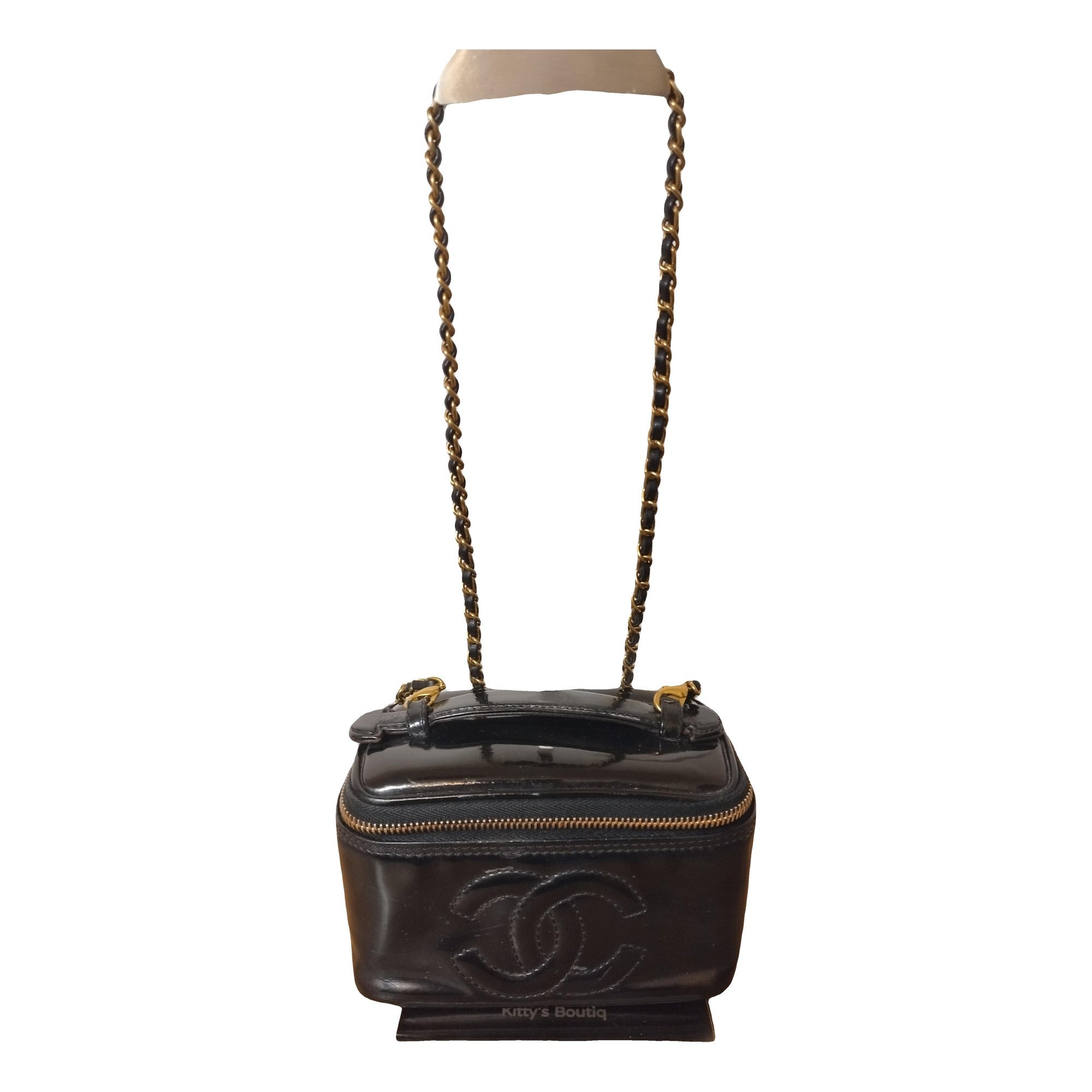 Vanity leather handbag