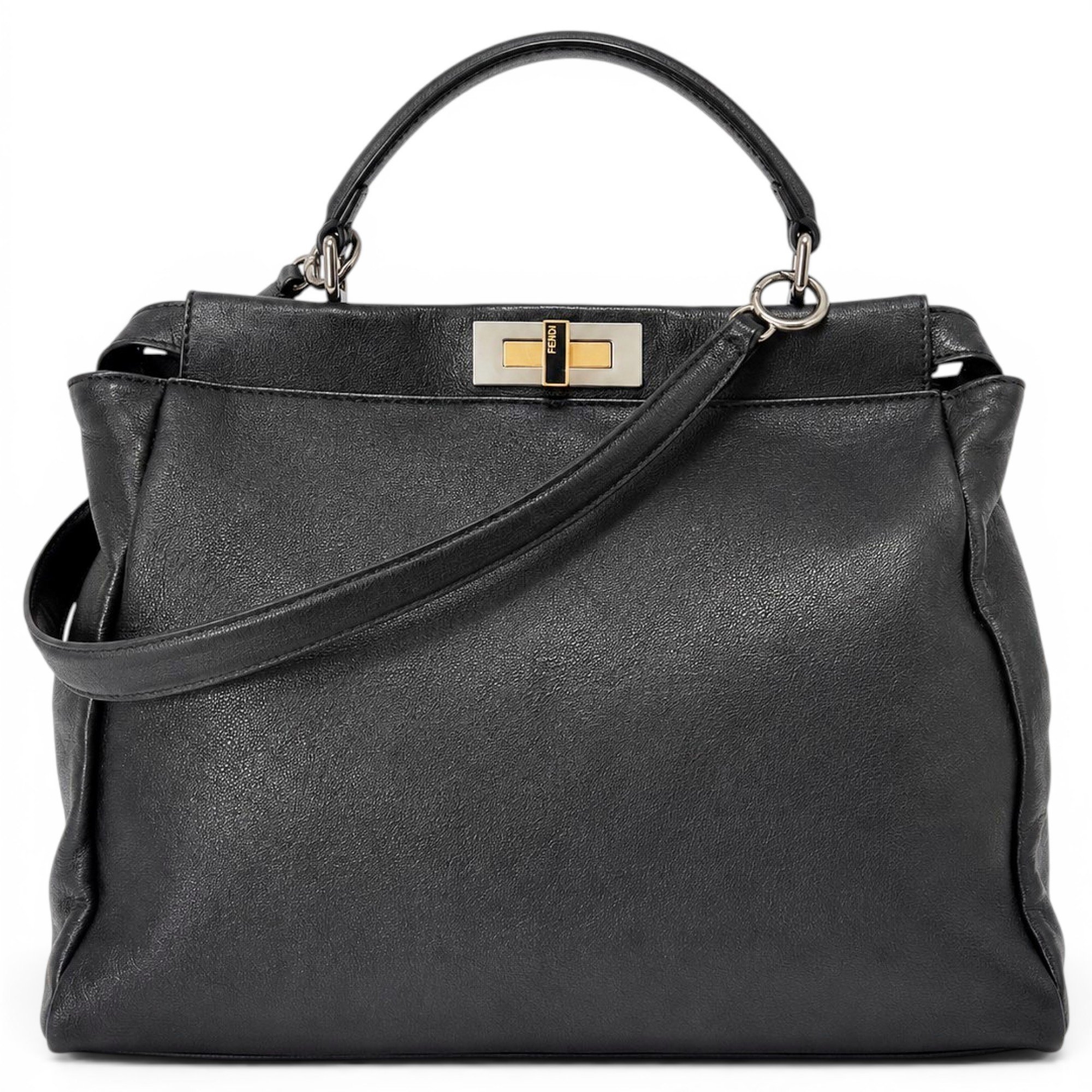 Peekaboo leather handbag