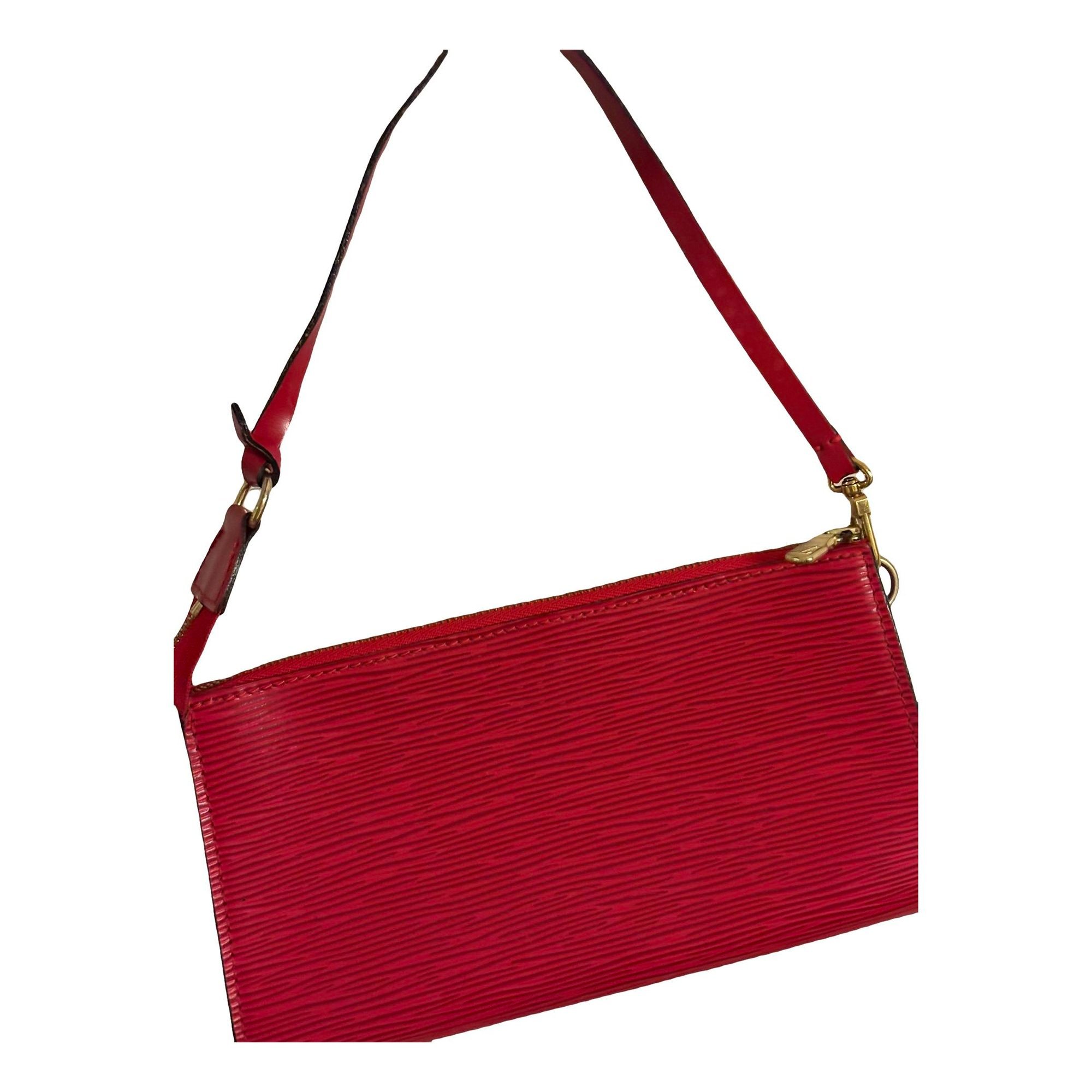 Leather clutch bag