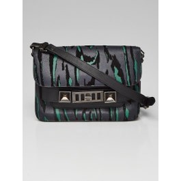 Proenza Schouler Proenza Schouler Grey/Green Leather PS11 Mini Classic Bag