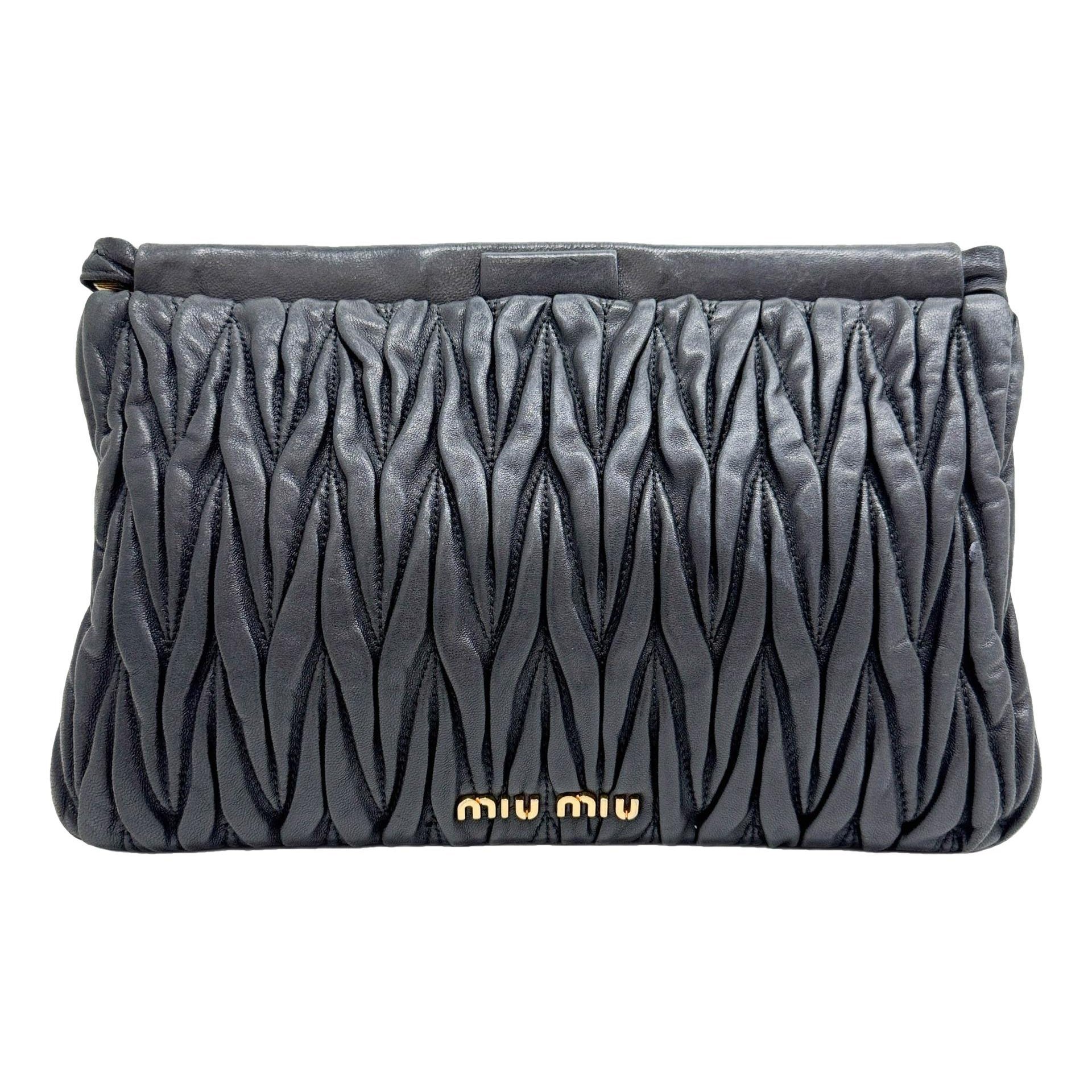 Leather clutch bag