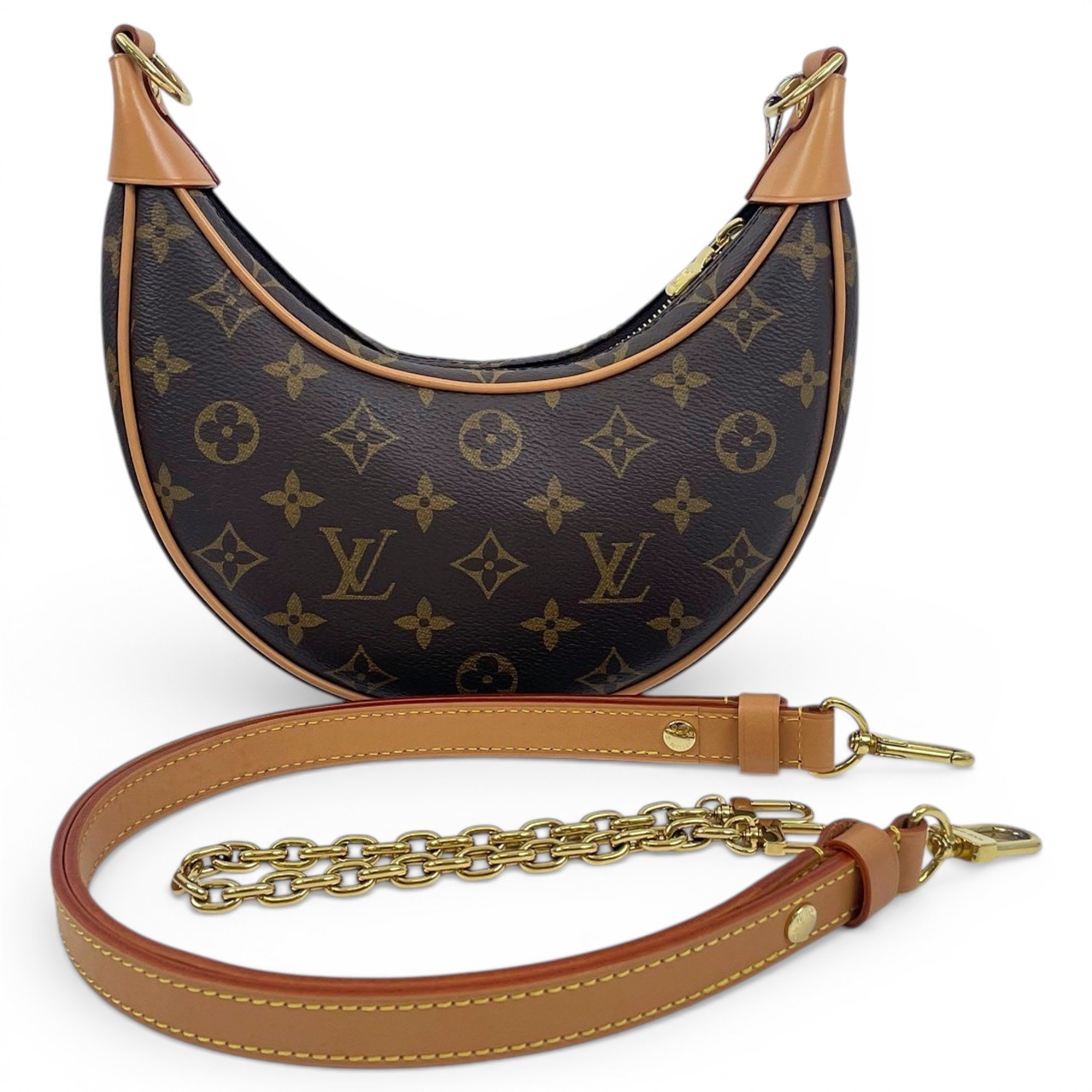 Loop leather handbag