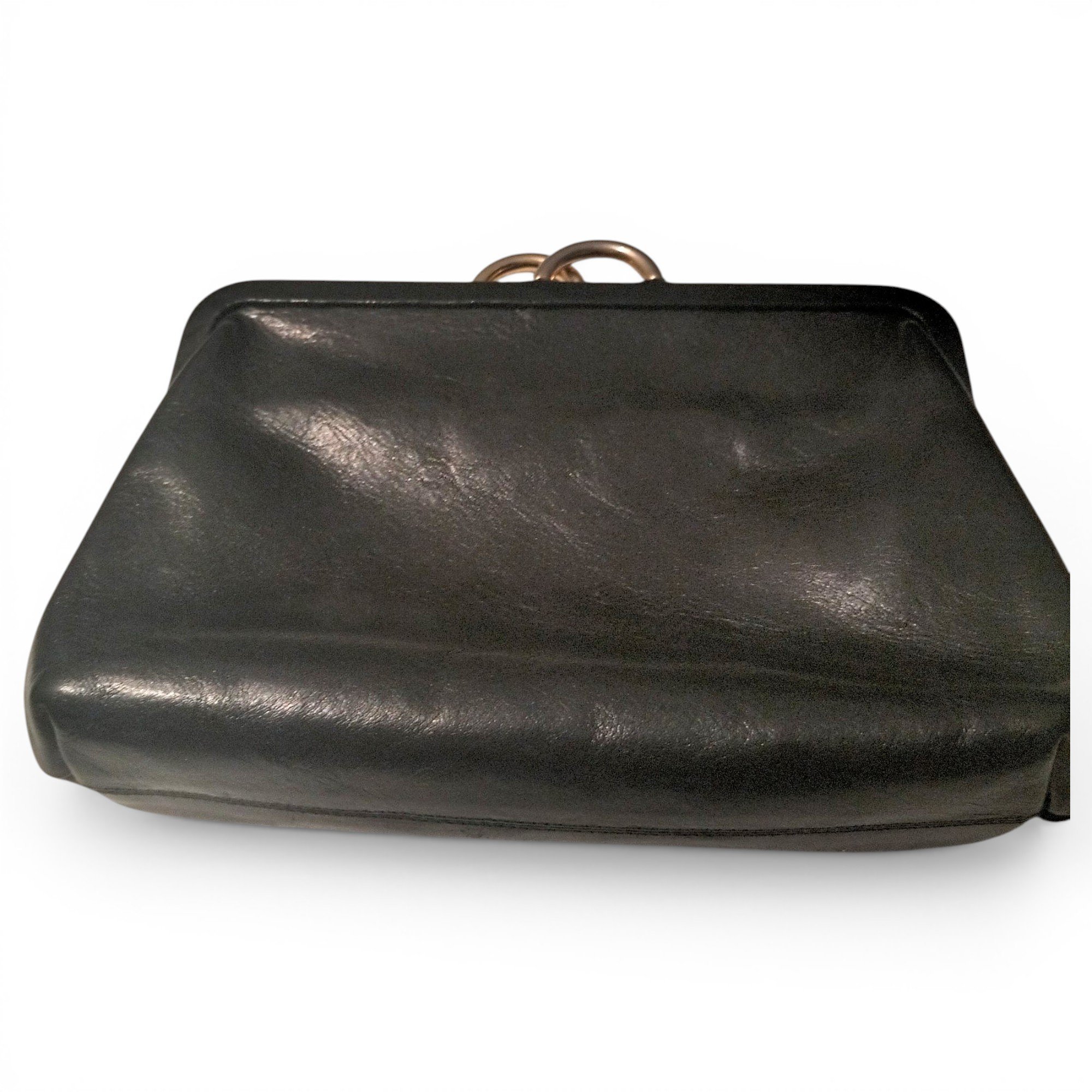 Leather clutch bag