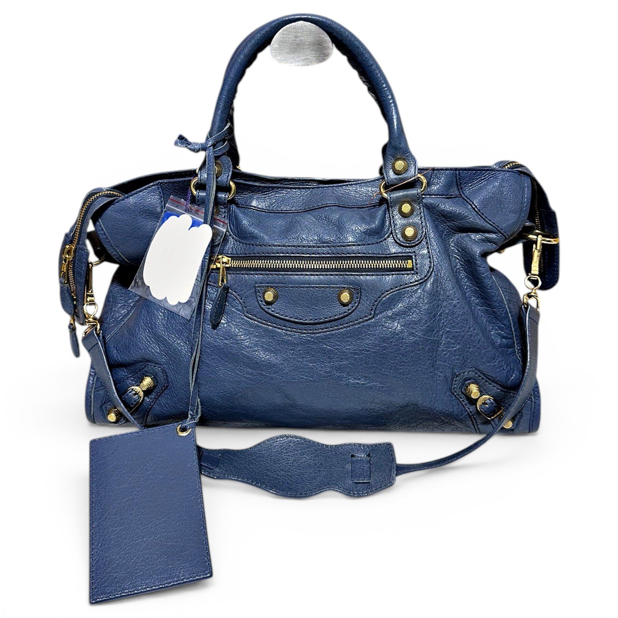 City leather handbag