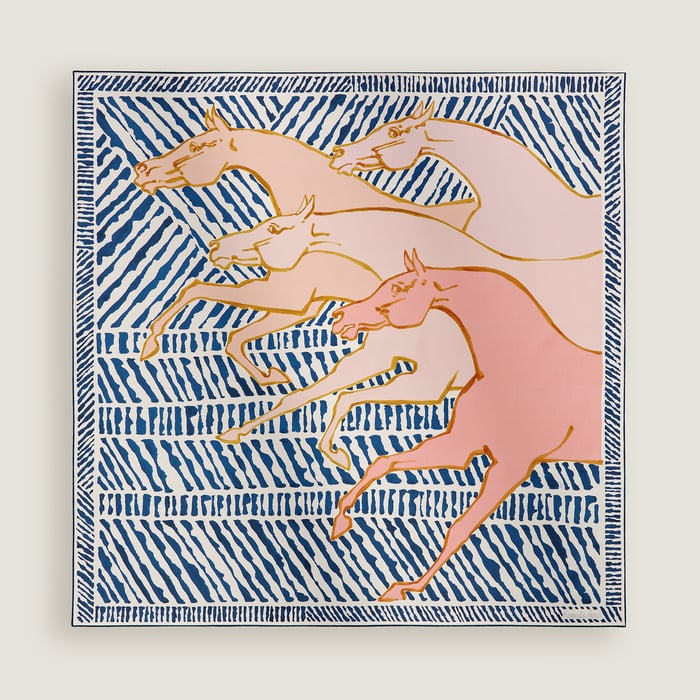 Au Triple Galop Double Face Scarf 90