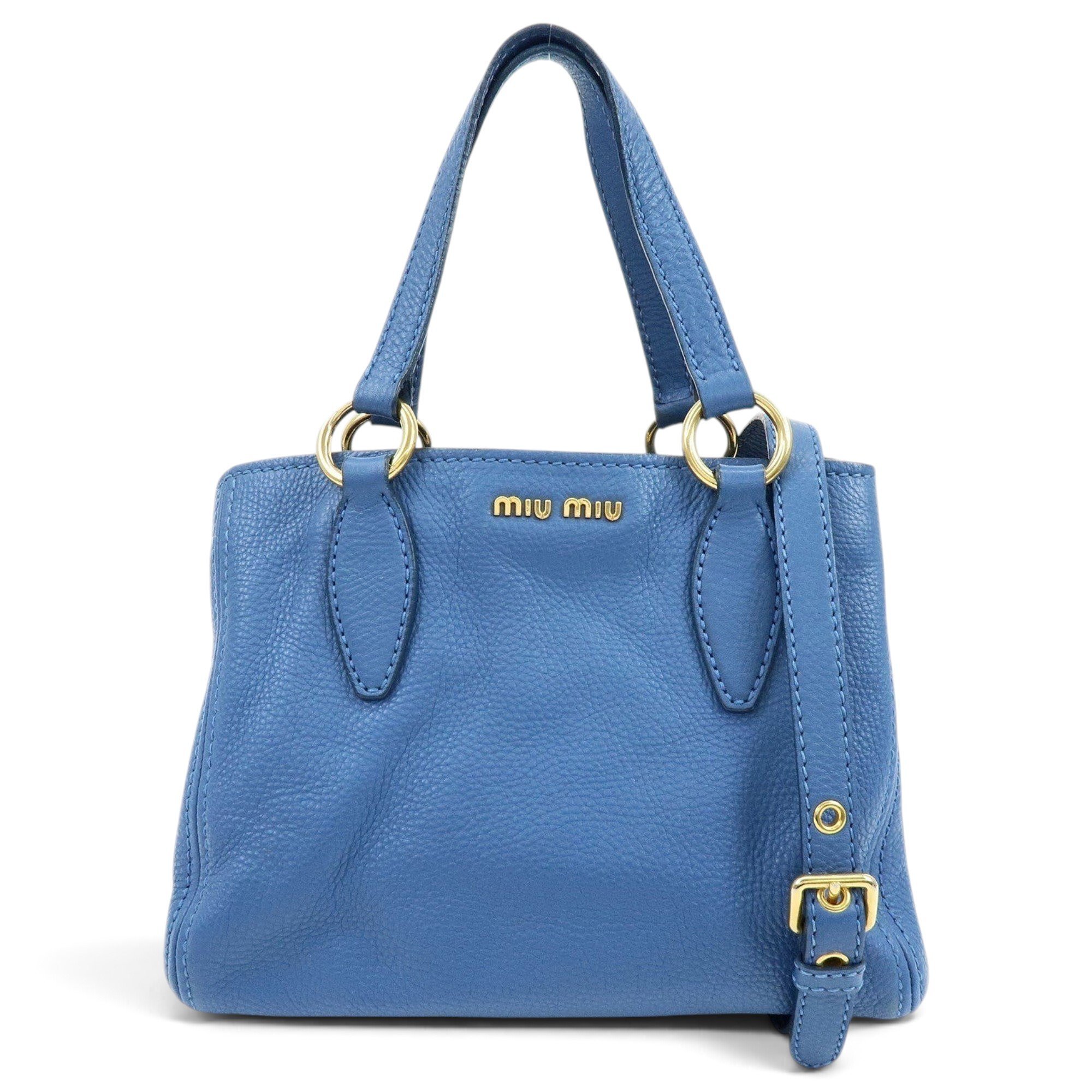 Miu Logo leather handbag