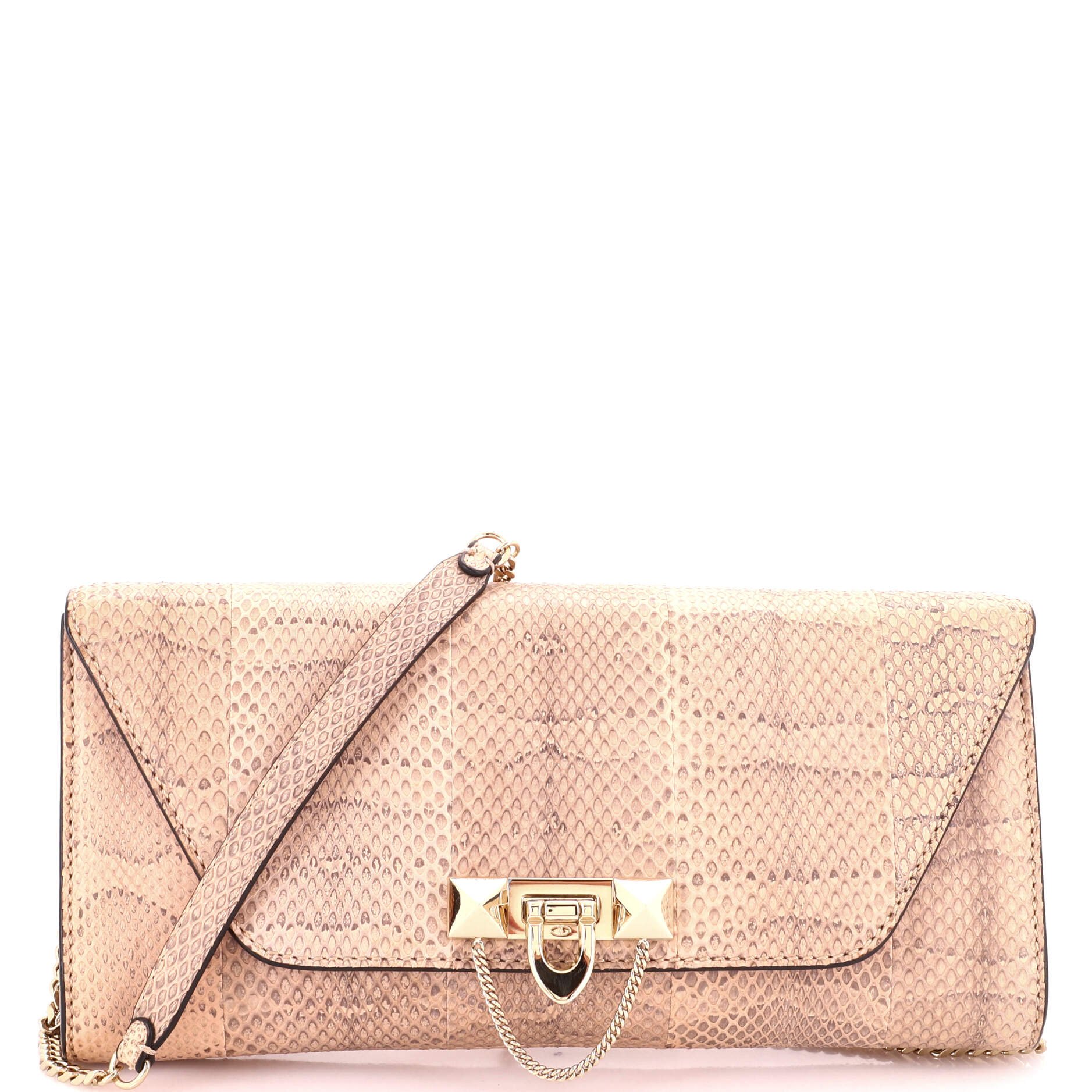 Demilune Clutch Snakeskin