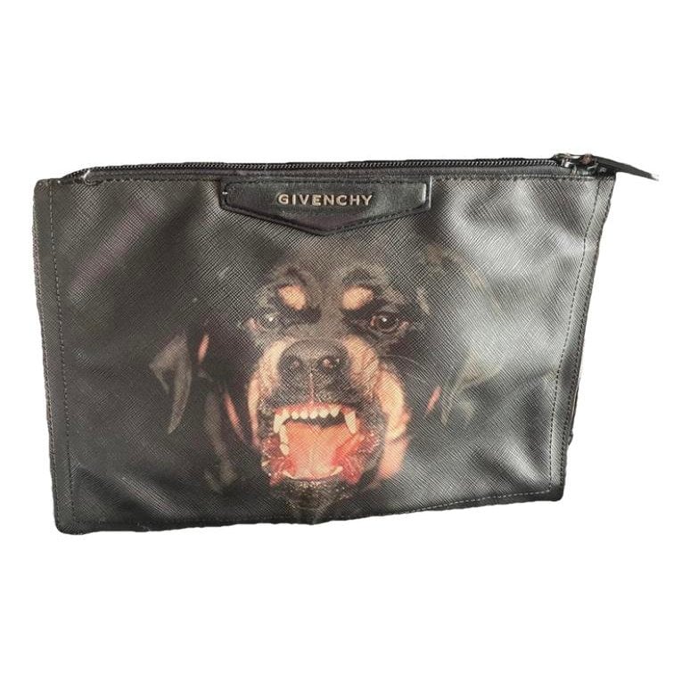 Leather clutch bag