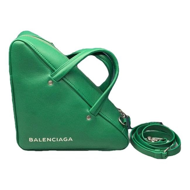 Triangle leather handbag