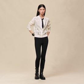 "Aux Champs en Fleurs Raye" buttoned jacket