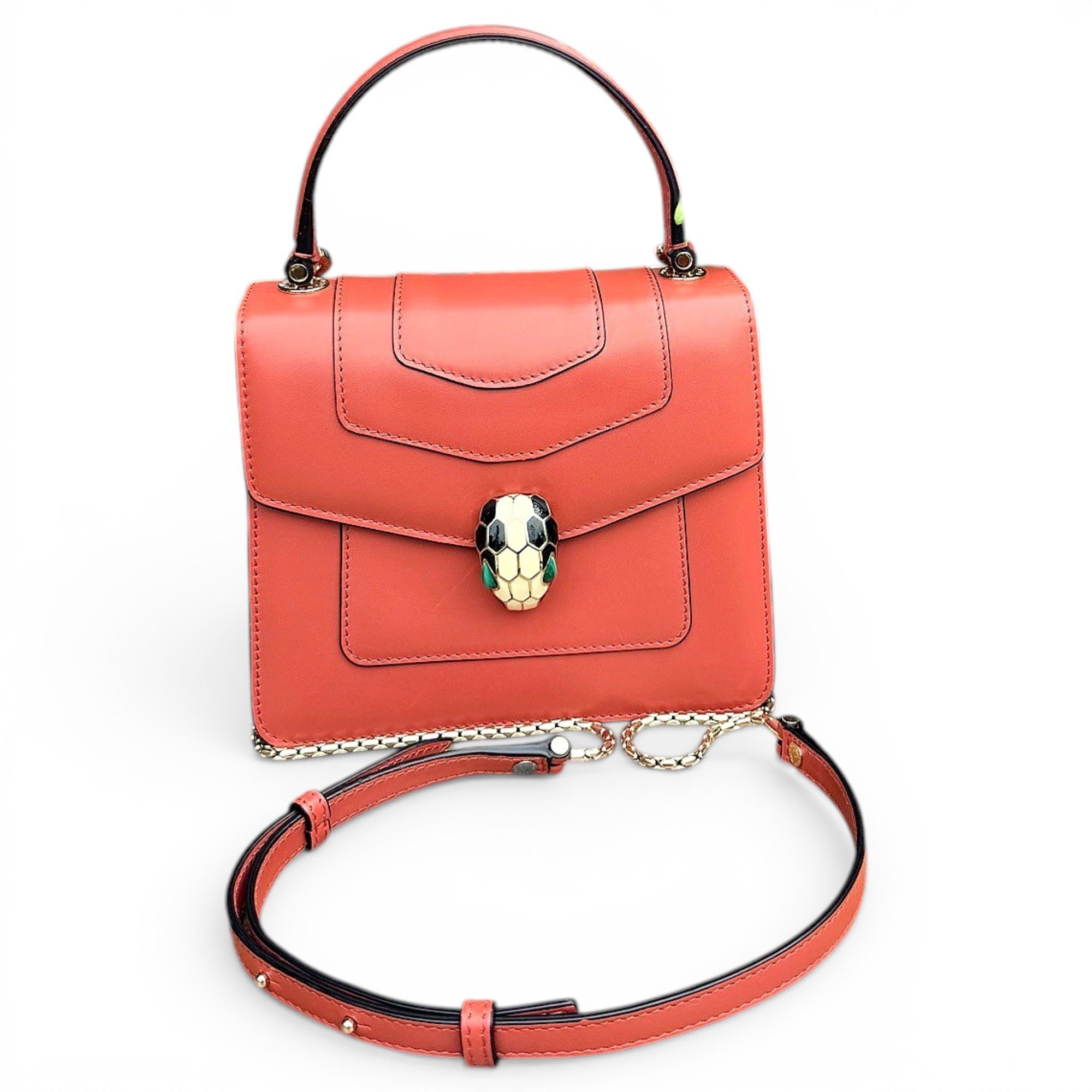 Bvlgari Serpenti leather handbag