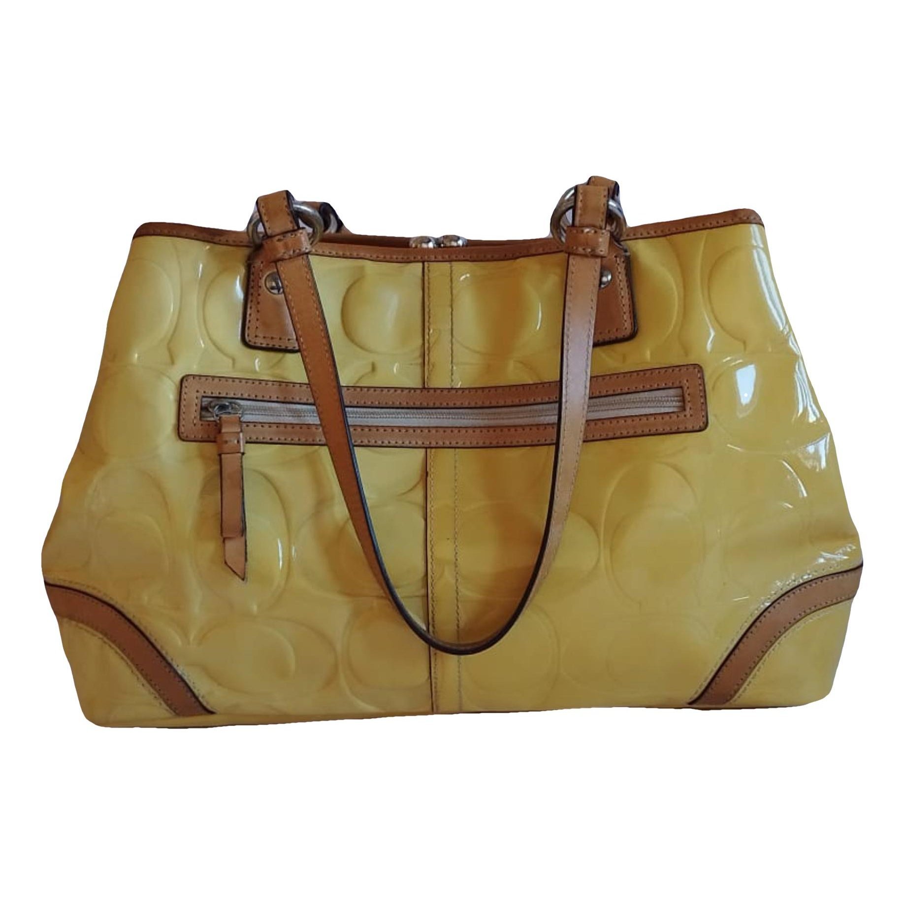 Patent leather tote