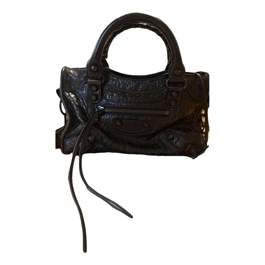 City leather handbag