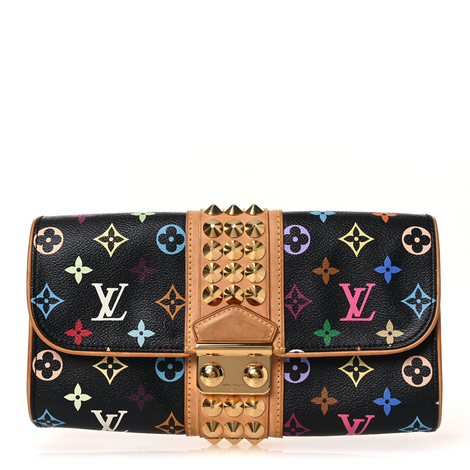 Louis Vuitton Monogram Multicolor Courtney Clutch Black