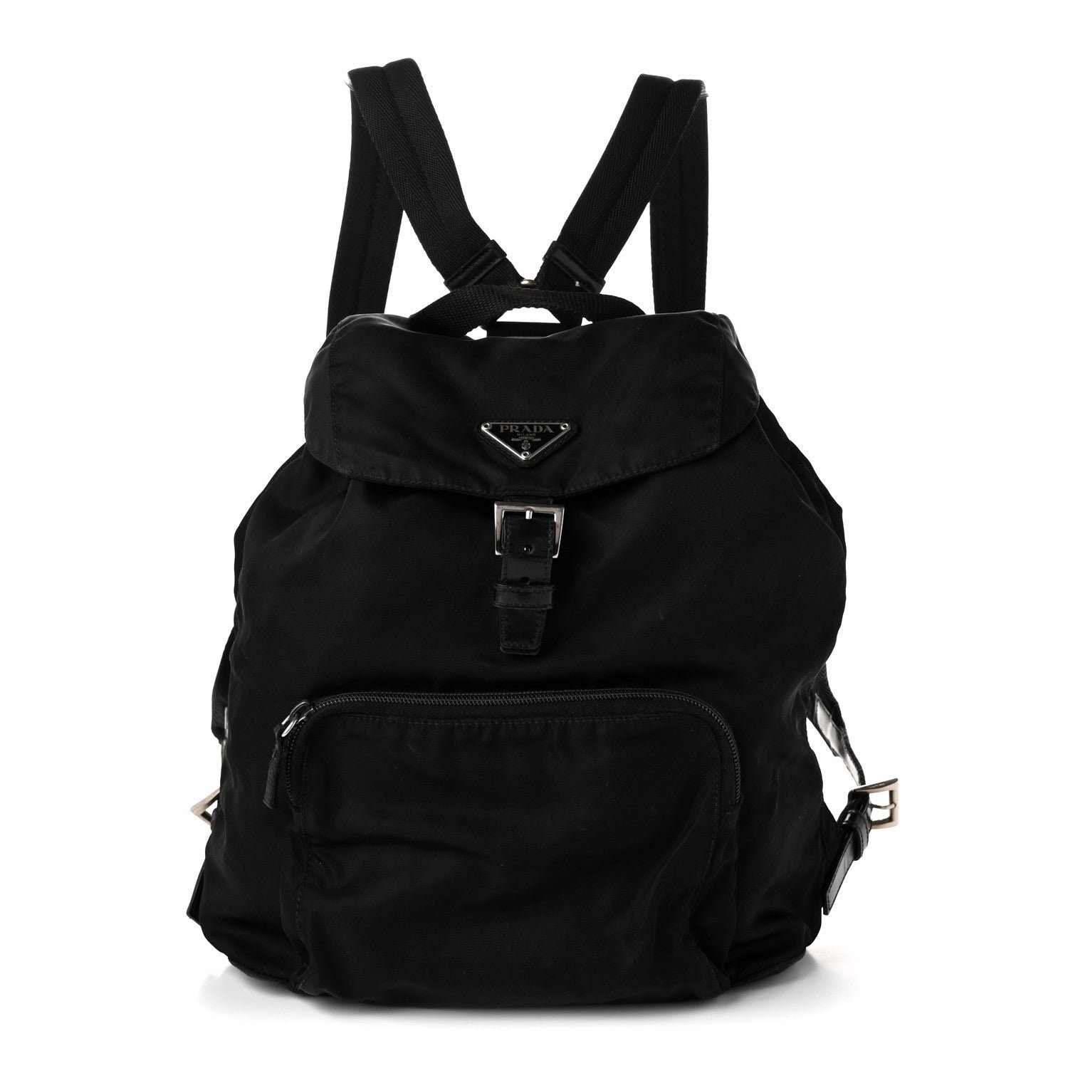 Prada Tessuto Nylon Vela Cinch Backpack Black