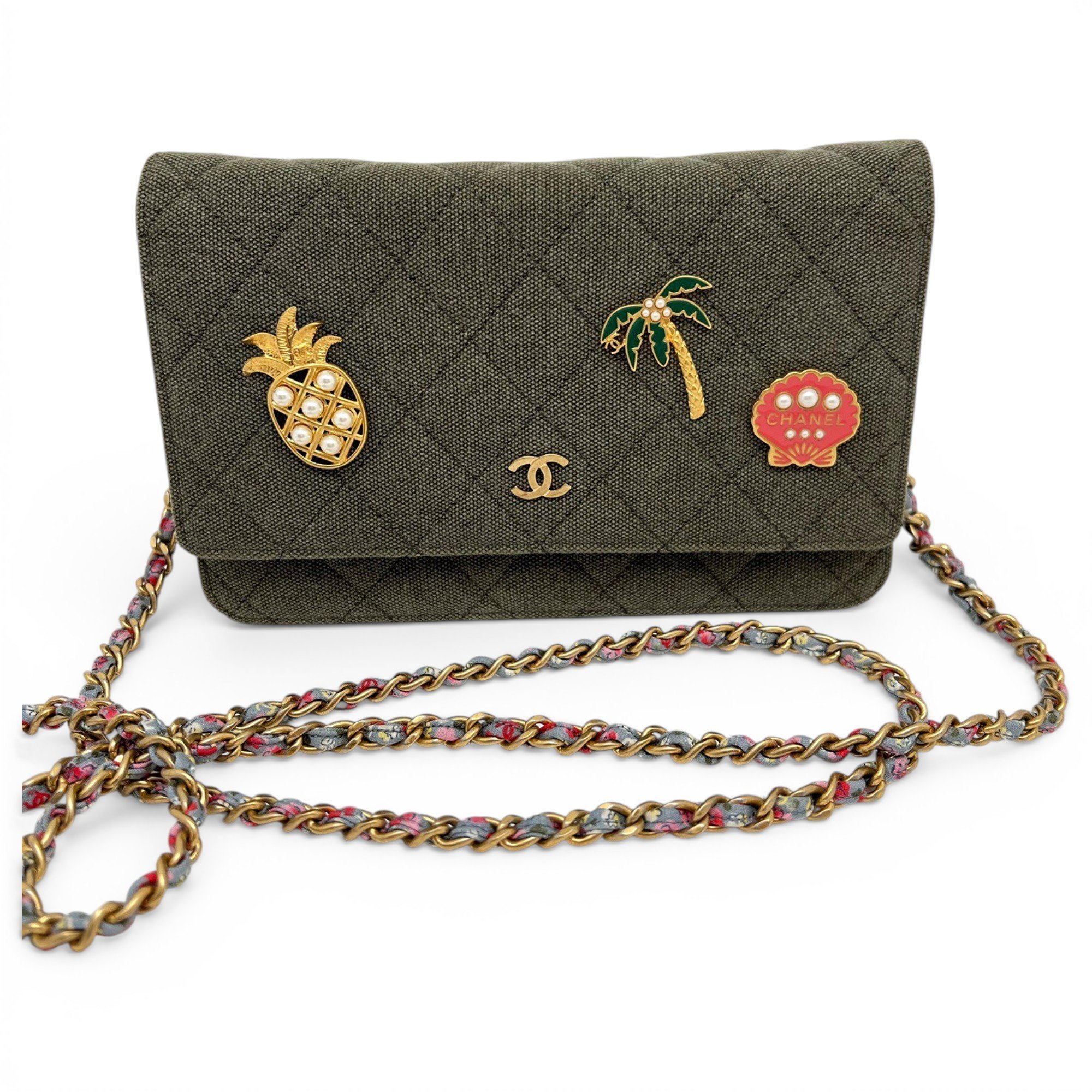 Wallet On Chain Timeless/Classique cloth crossbody bag