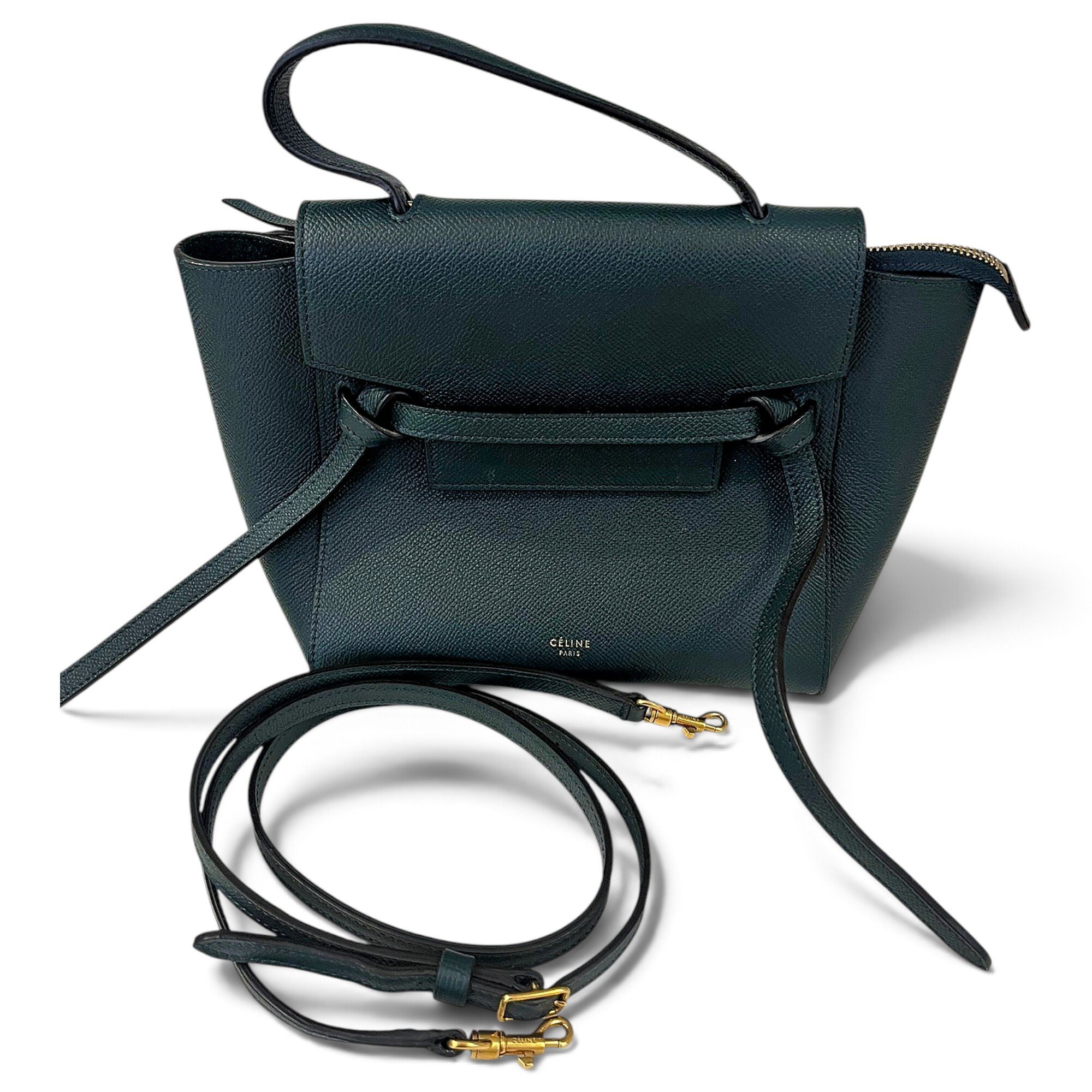 Leather clutch bag