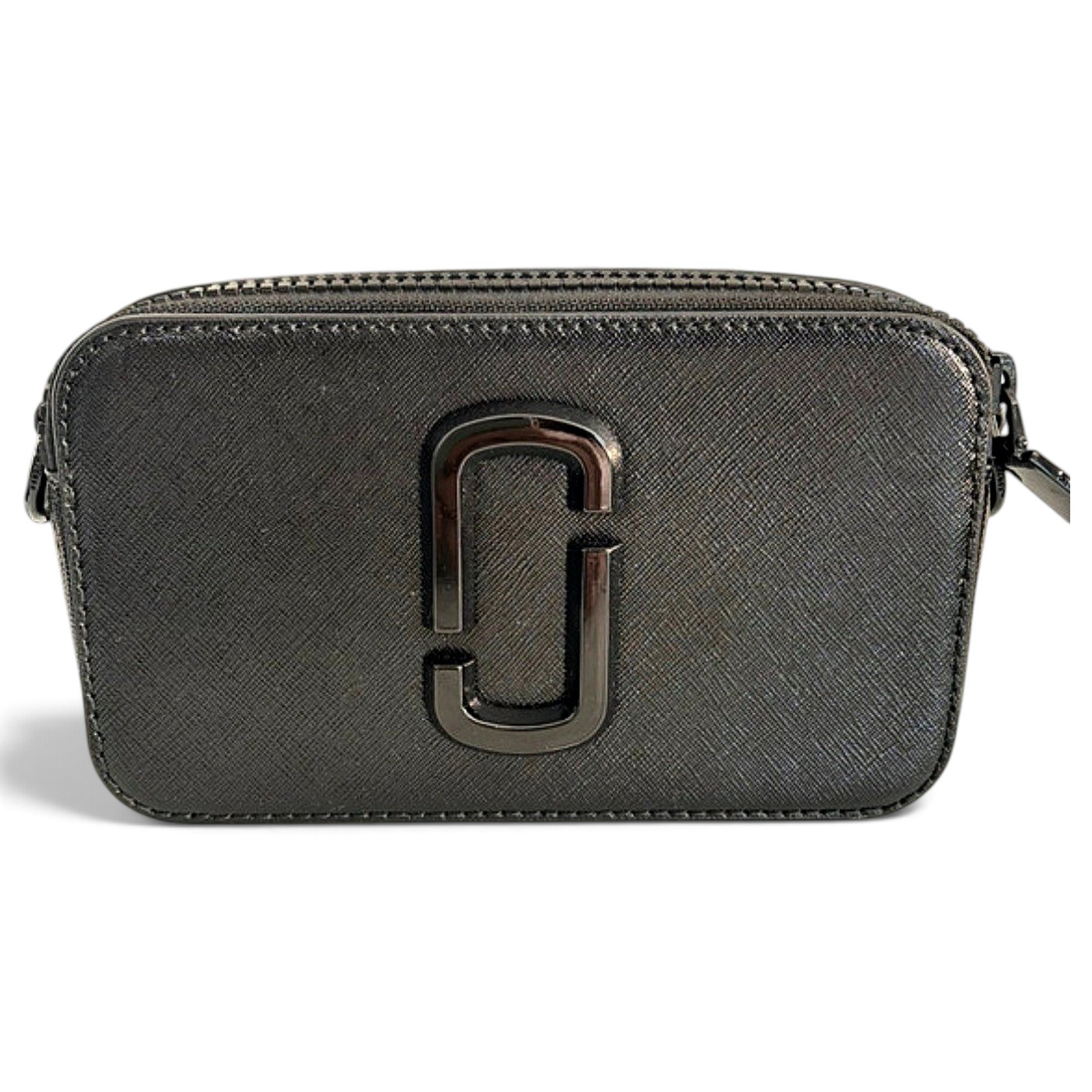 Snapshot leather clutch bag