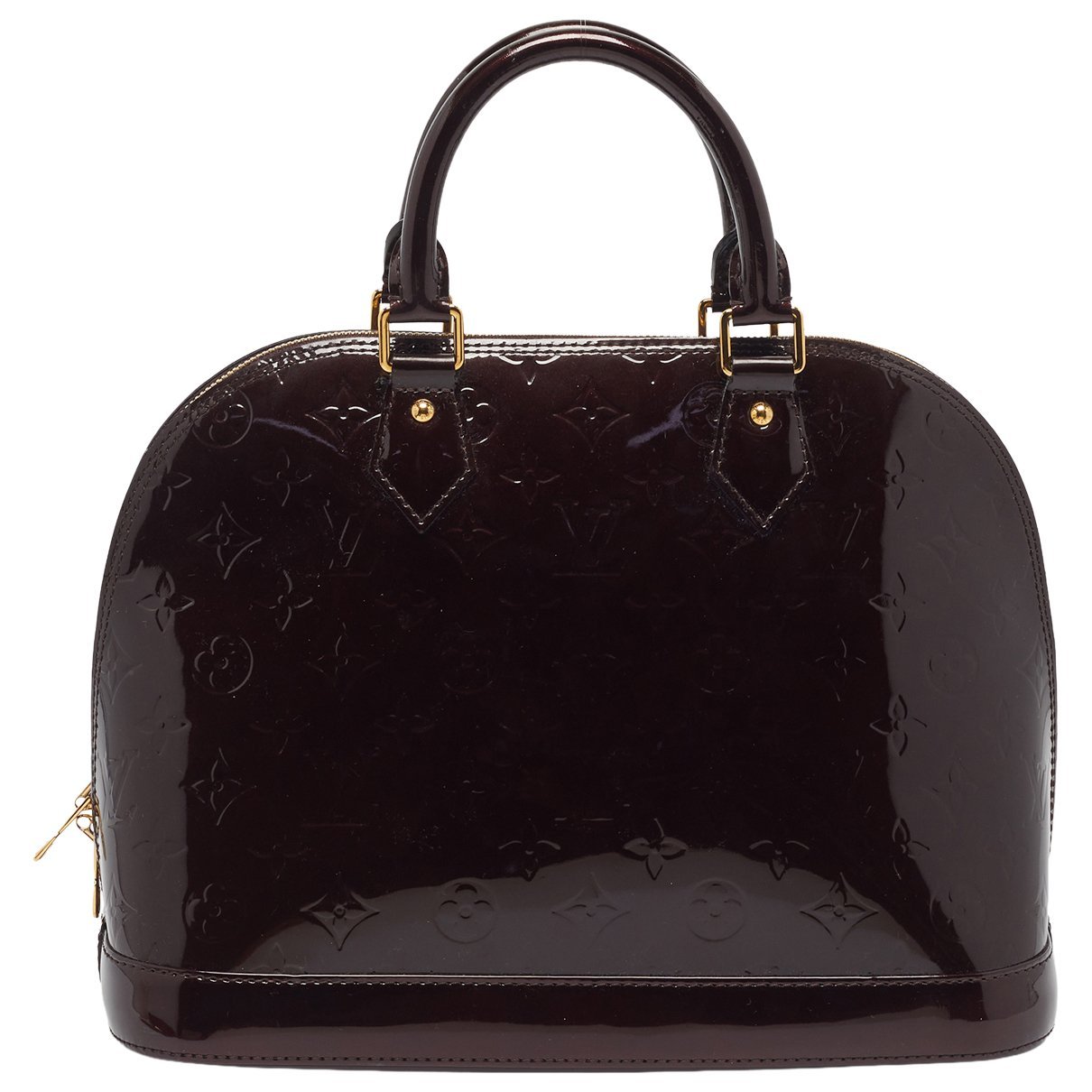 Patent leather satchel