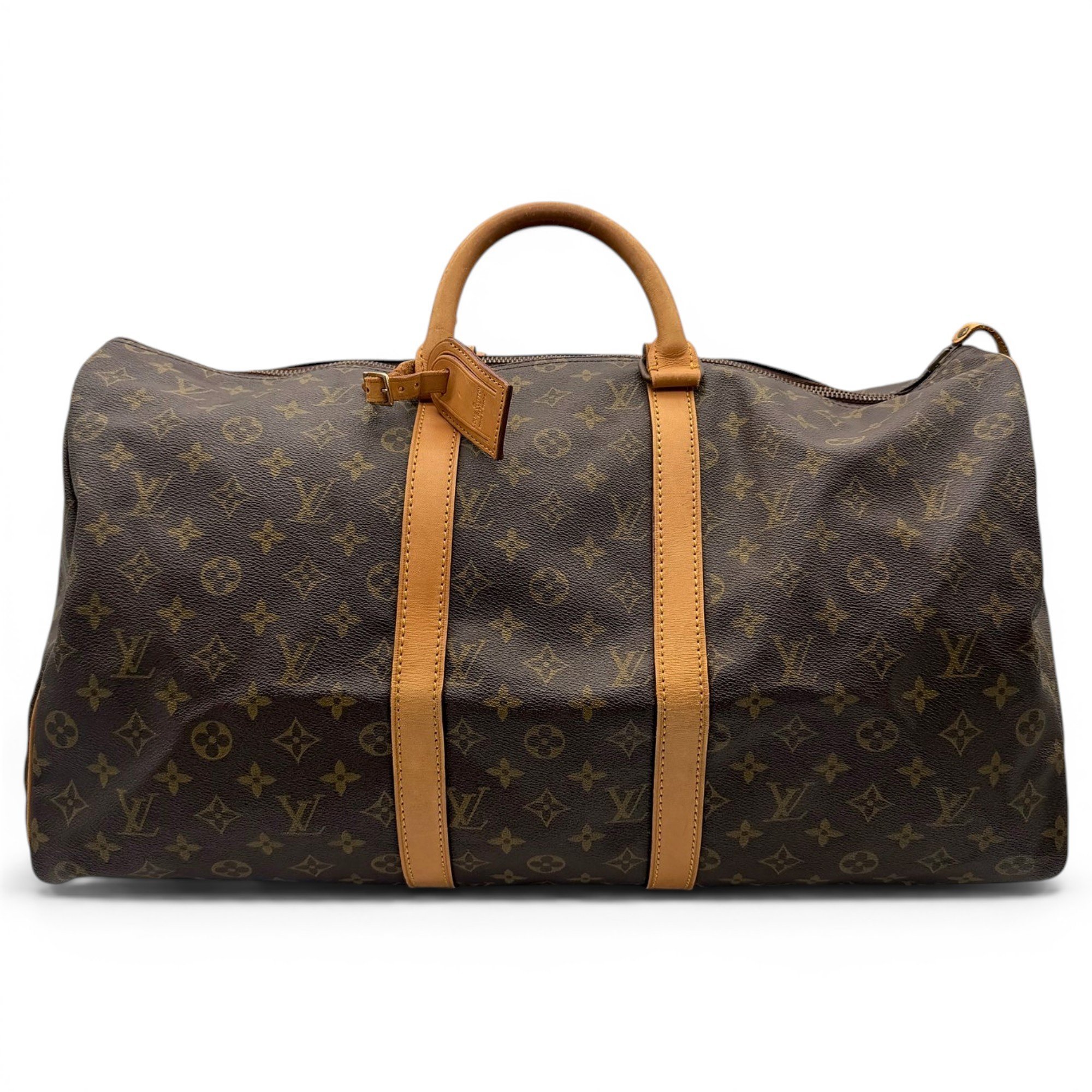 Keepall leather travel bag