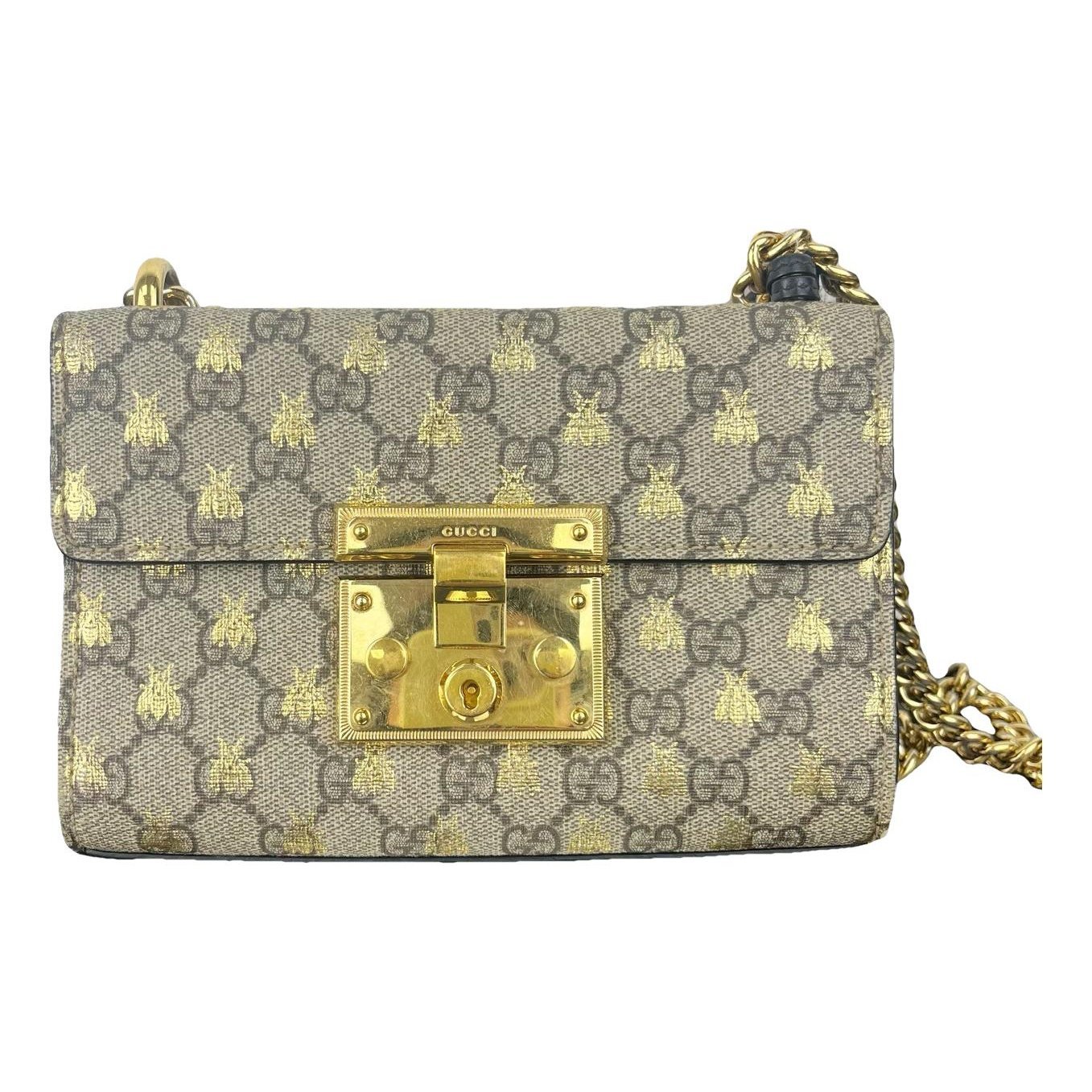 Padlock leather handbag