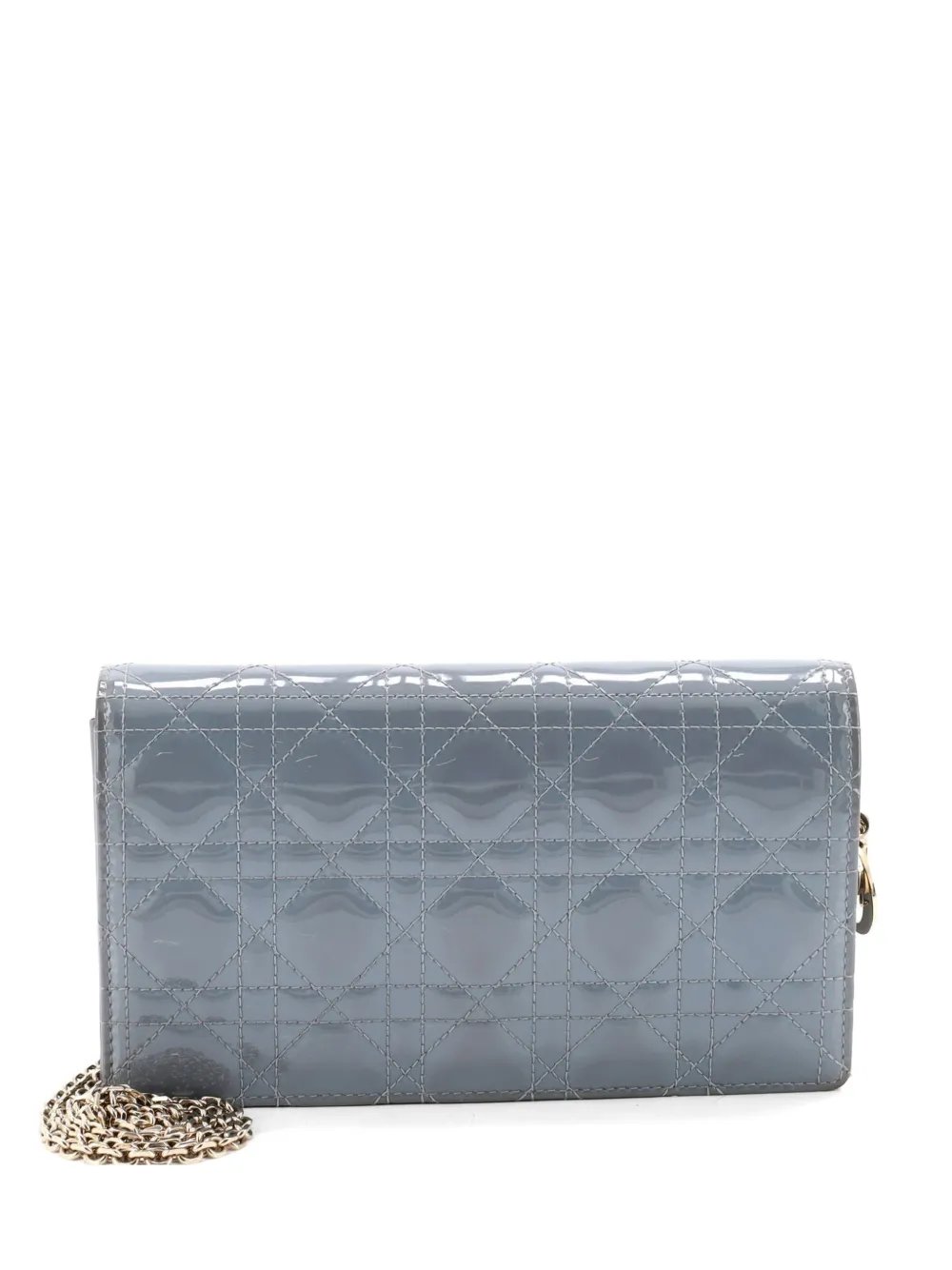 Lady Dior Chain Pouch Cannage Quilt Patent crossbody bag