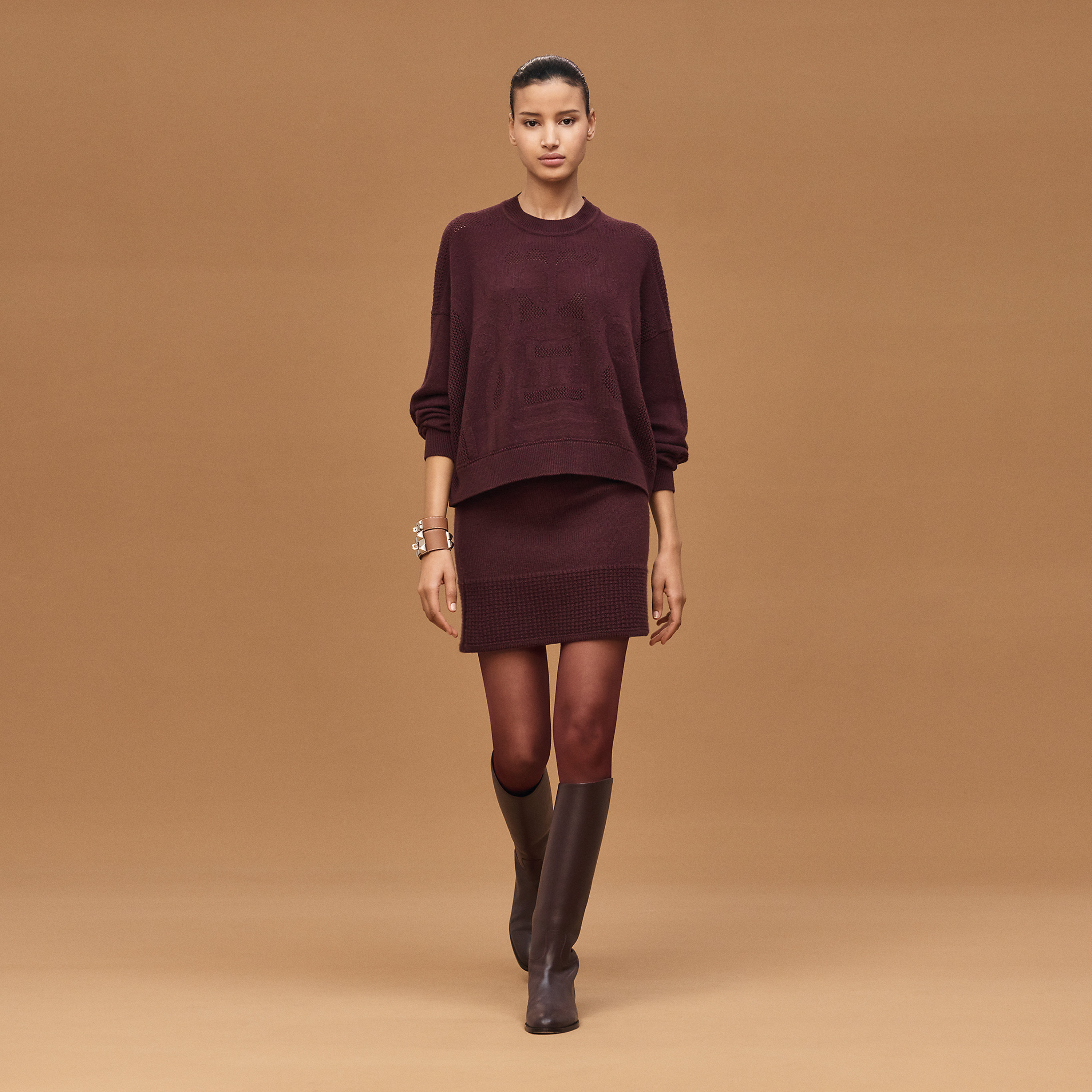 Cashmere "L'Enseigne du Sellier" long-sleeve sweater