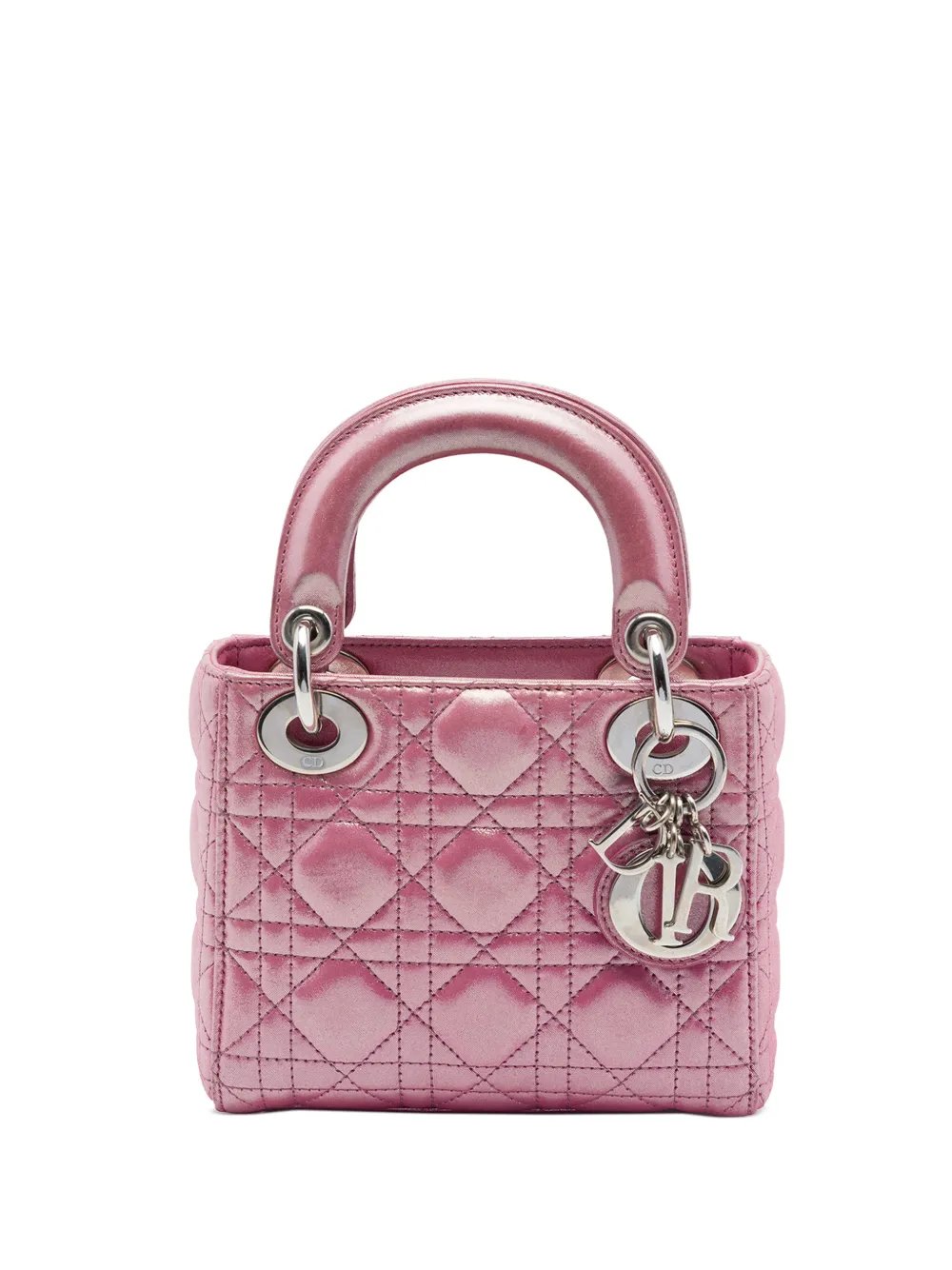 2016 Mini Iridescent Lambskin Cannage Lady Dior satchel