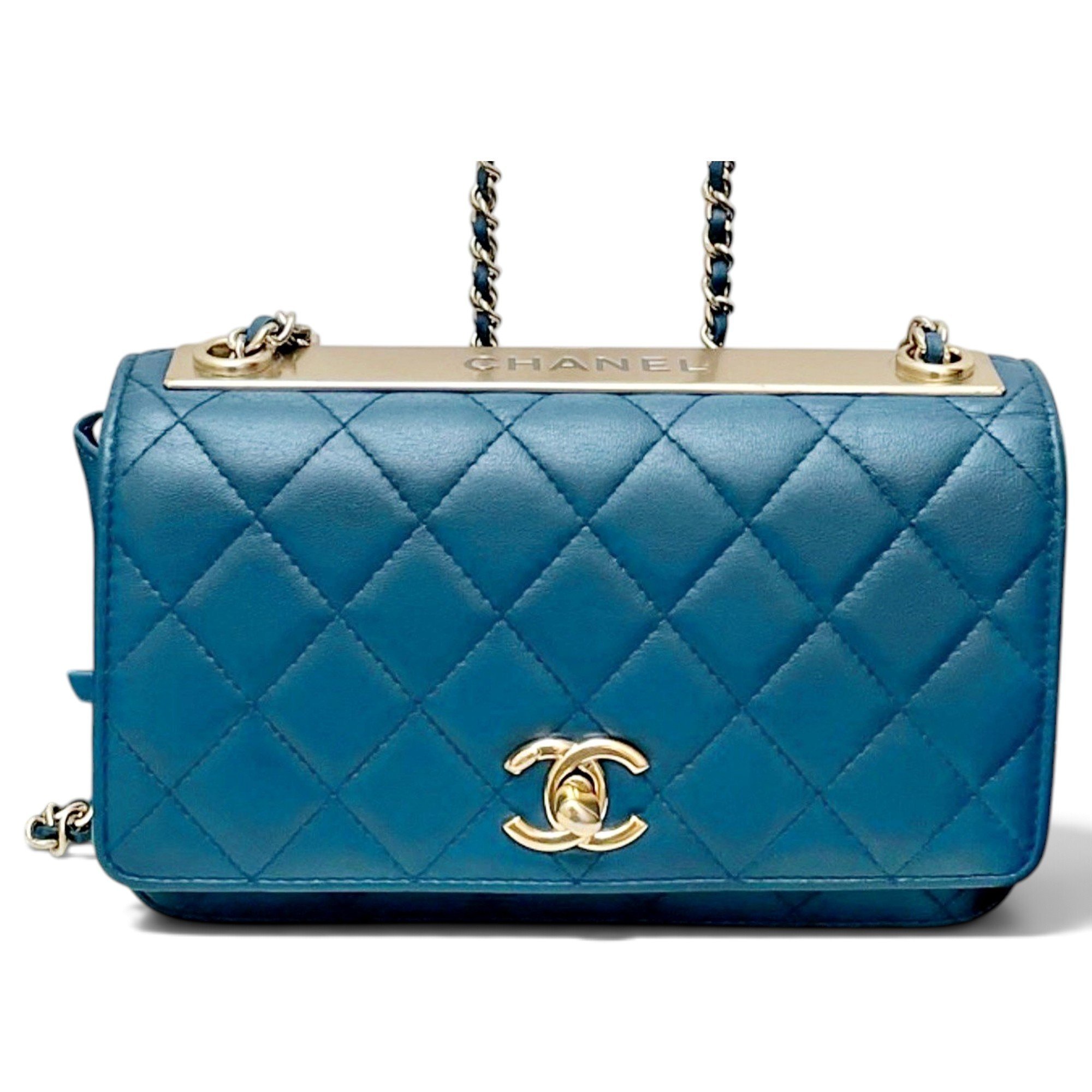 Trendy CC Wallet on Chain leather crossbody bag