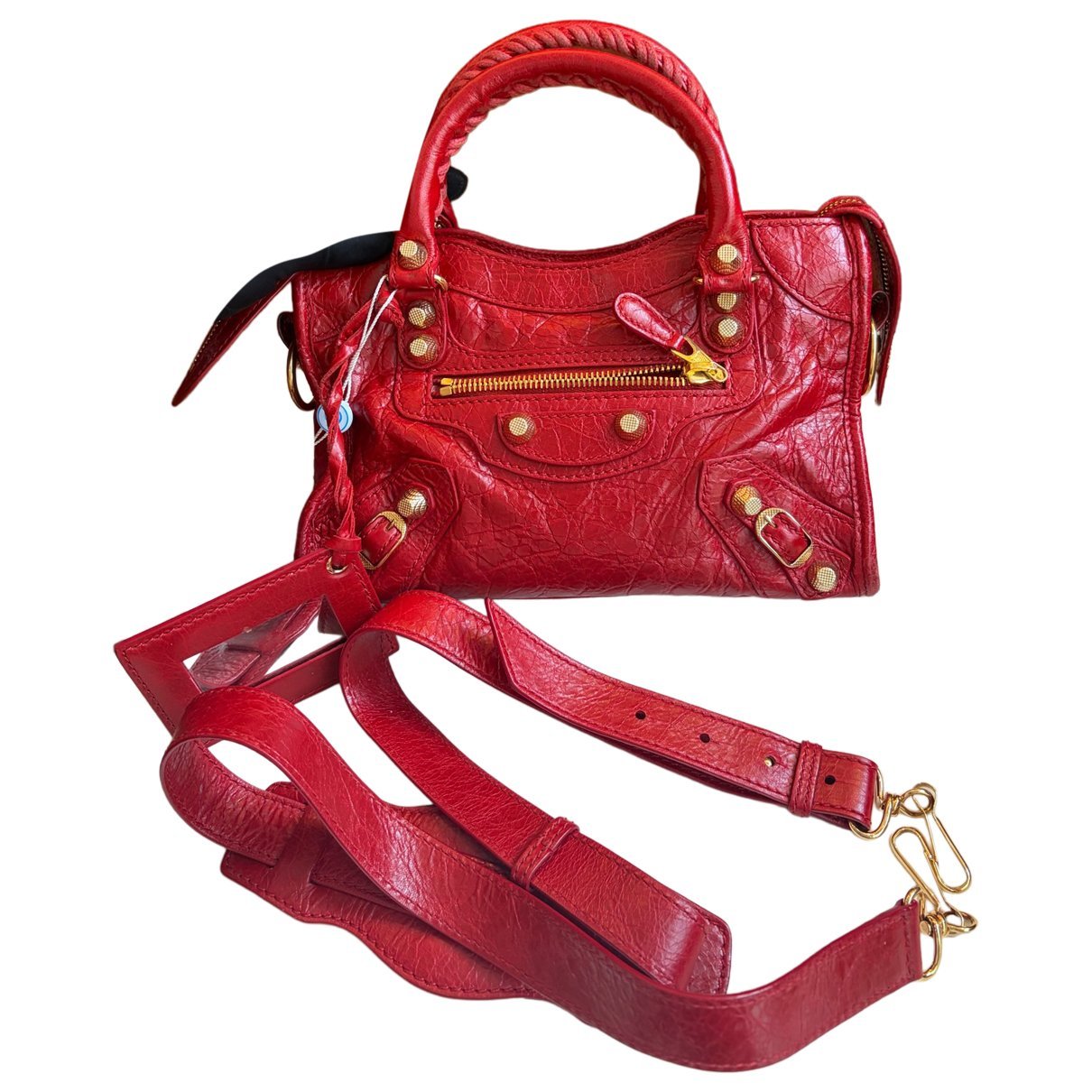 City leather handbag
