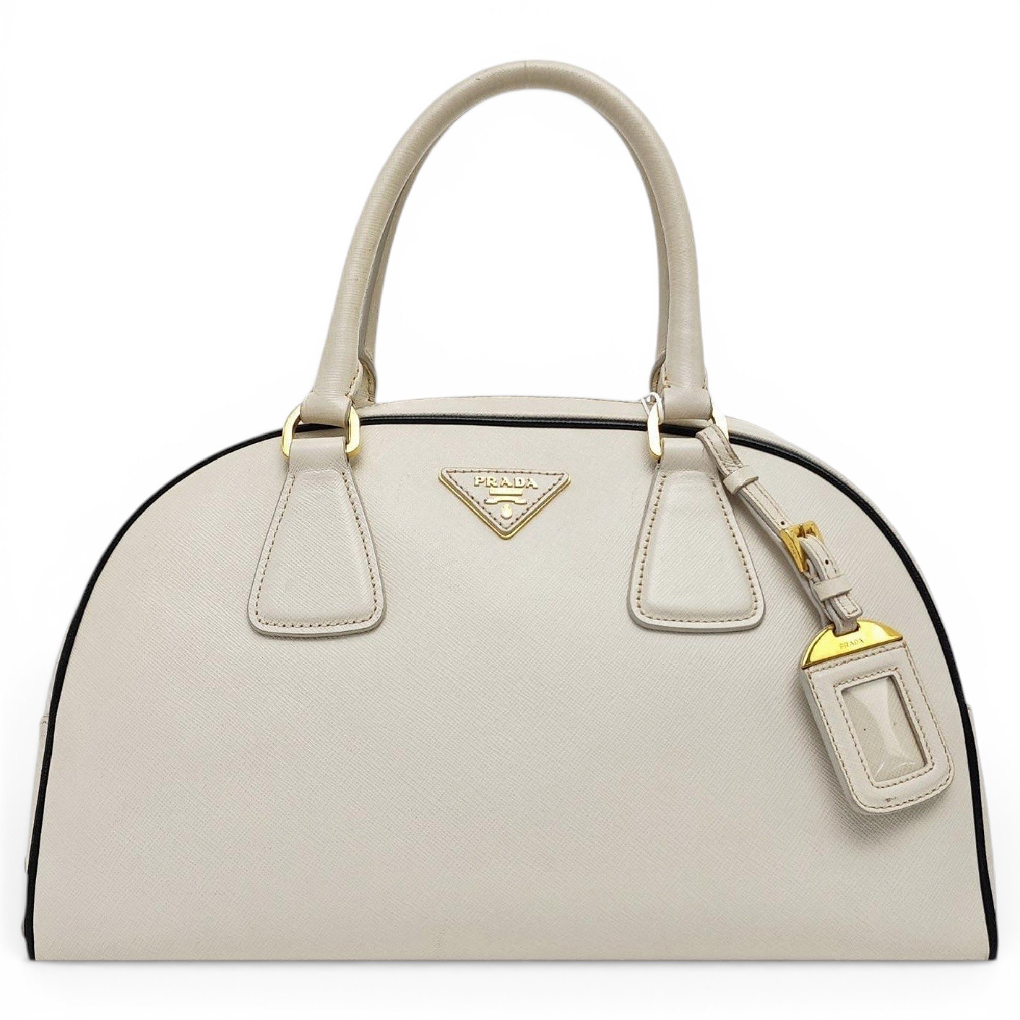 Bowling leather handbag