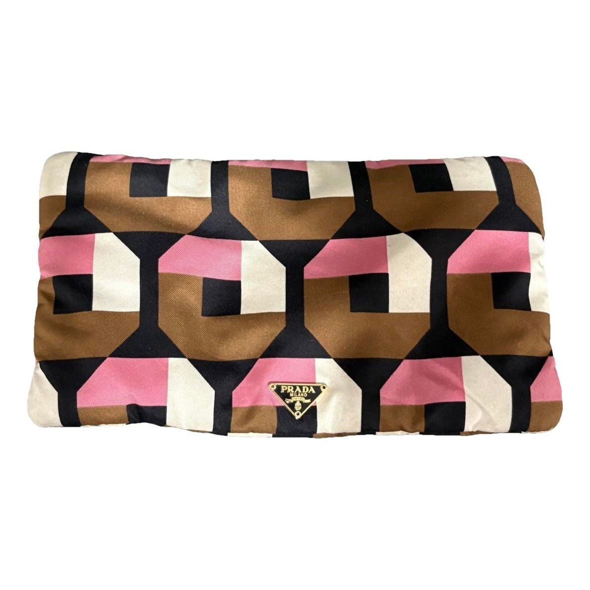 Re-Nylon silk clutch bag